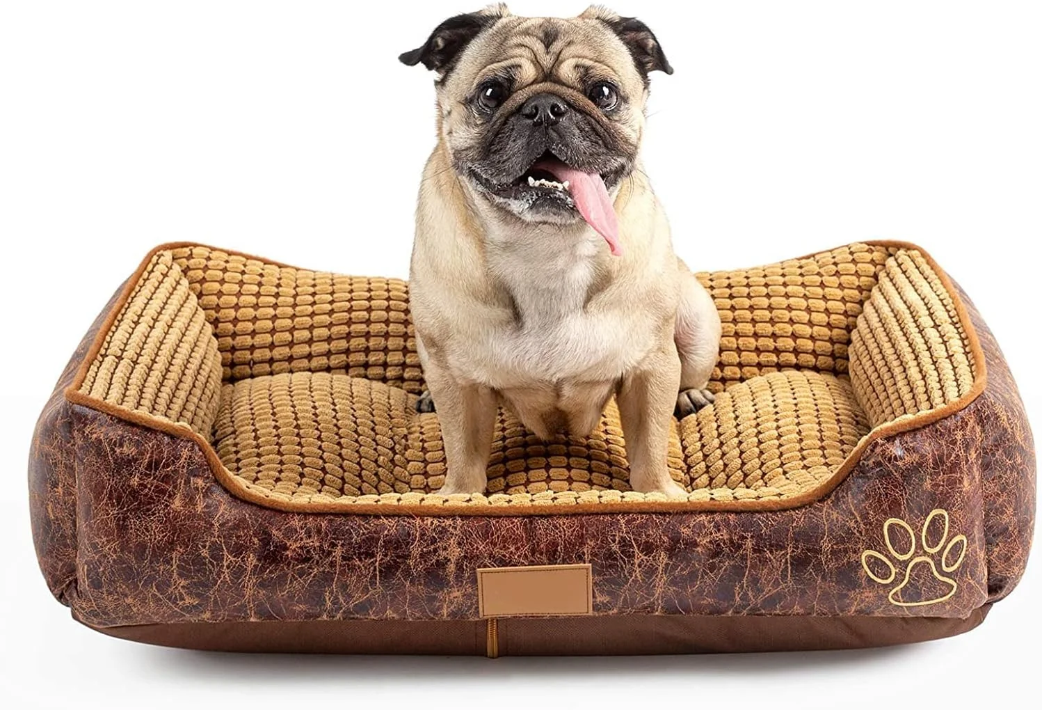 تخت خواب بزرگ سگ اسکاده دلوکس، بالش حیوانات خانگی، پشم گوسفند، مخمل خزدار، پارچه آکسفورد، تخت خواب مبل حیوانات خانگی قابل جدا شدن و شستشو برای سگ ها، گربه ها و حیوانات خانگی کوچک، متوسط و بزرگ (متوسط)