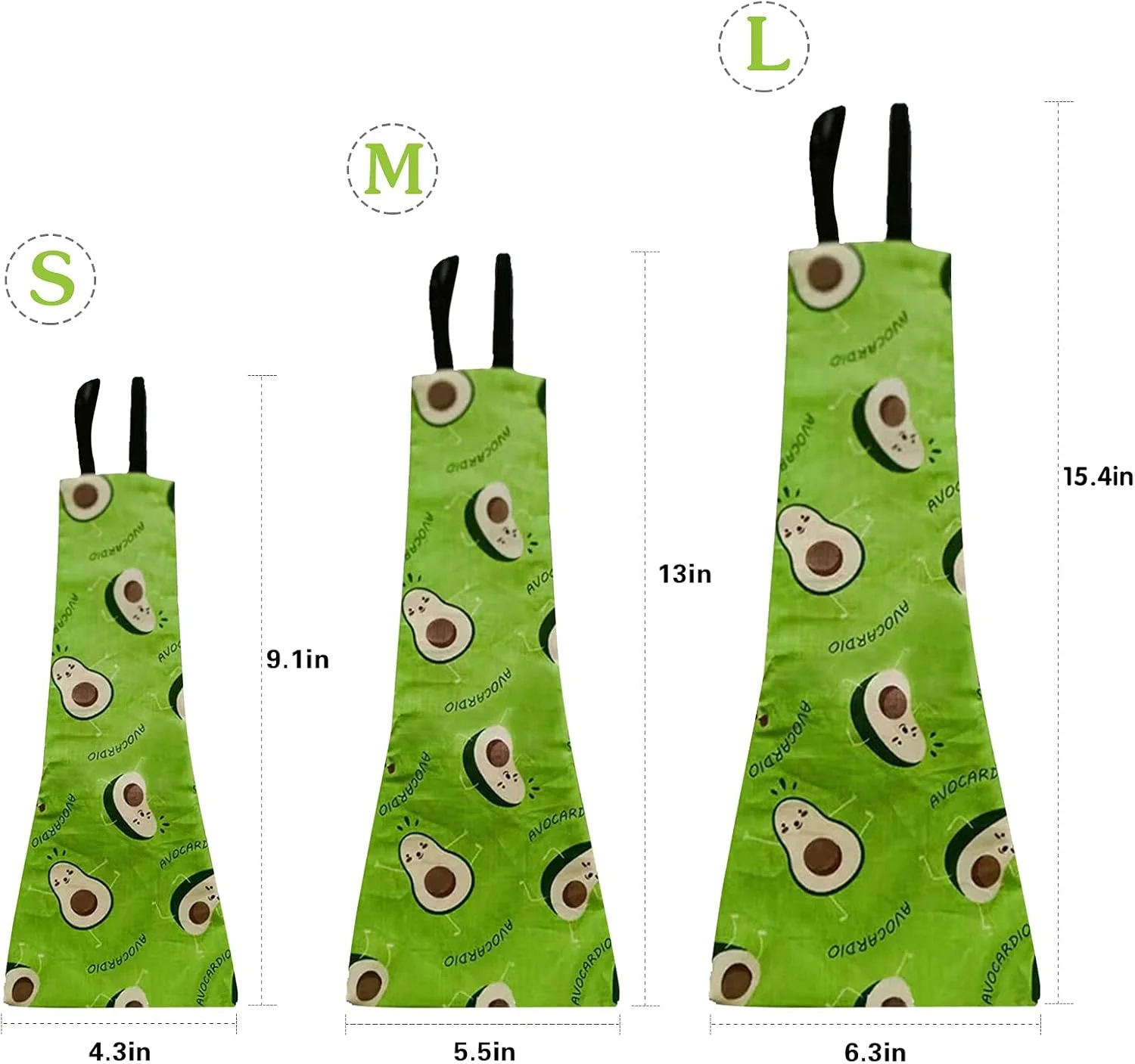 پوشک مرغ، اردک و غاز Yanmucy طرح میوه ای قابل شستشو برای حیوانات خانگی (آووکادو، بزرگ)