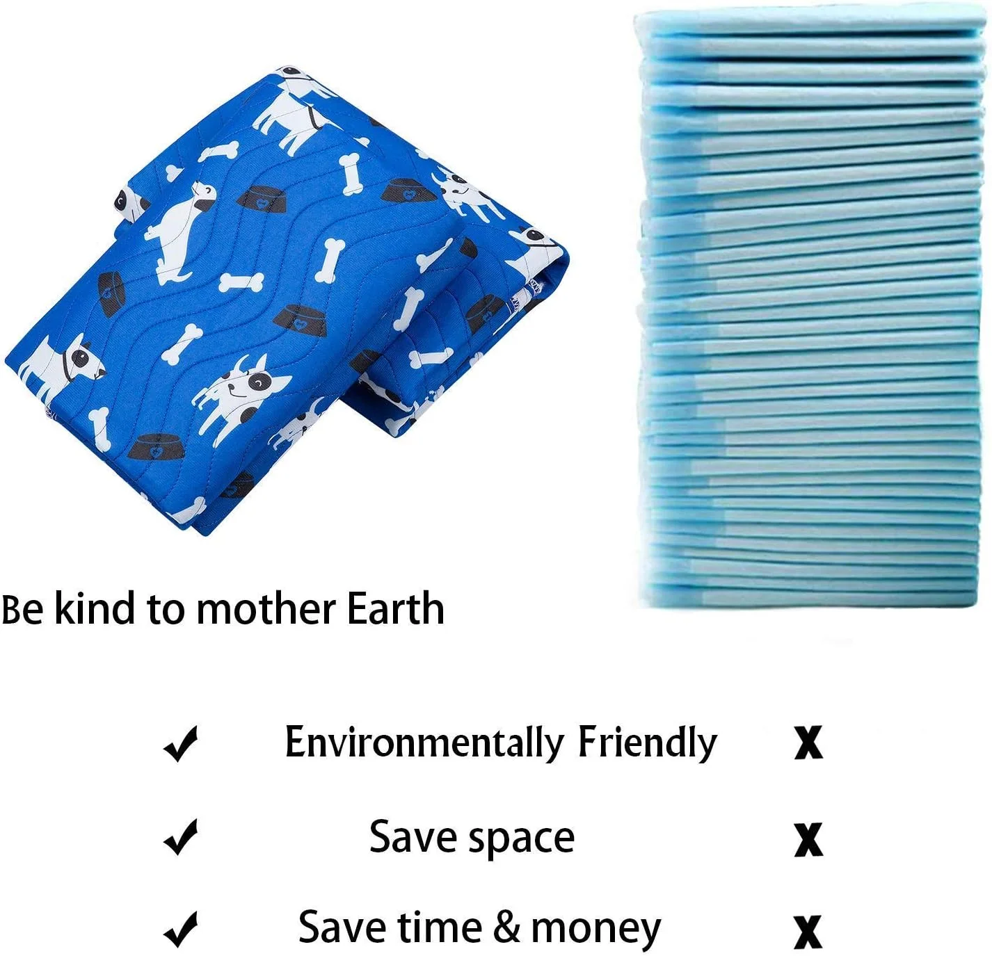 پد آموزشی سگ یانگباگا - بسته 2 عددی، قابل شستشو، ضد لغزش، قابل استفاده مجدد، با قدرت جذب فوق العاده و خشک شدن سریع - 40 در 60 سانتی متر