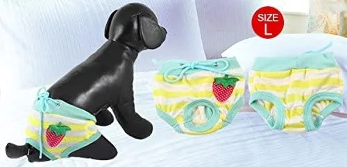شلوارک سگ و گربه طرح توت فرنگی XYWHPGV سایز XL چند رنگ