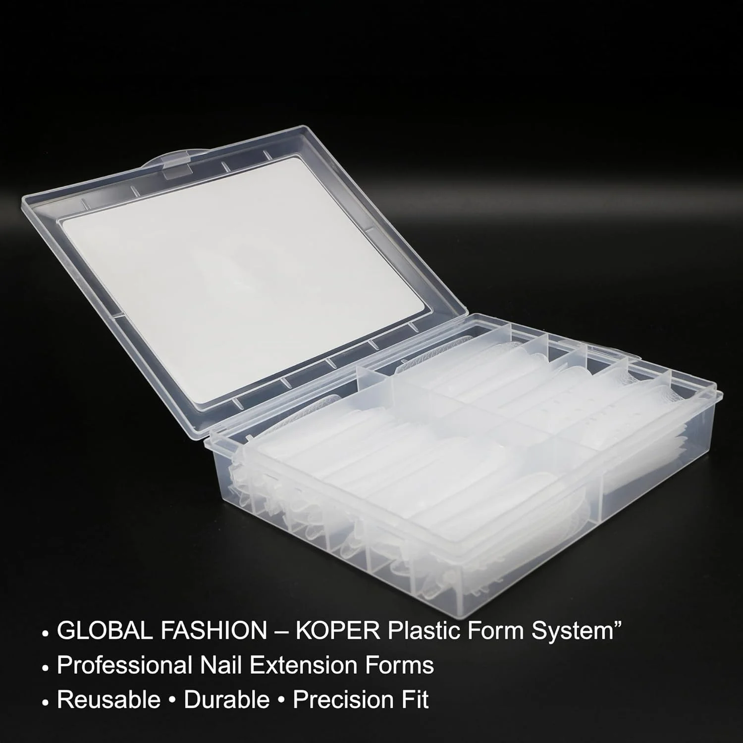 قالب های دوگانه ناخن گلوبال فشن - 120 عدد در 12 سایز، قالب های اکستنشن ناخن شفاف و قابل استفاده مجدد برای پلی ژل و بیلدر ژل، شبکه حکاکی شده شماره دار، شکل استیلتو C-Curve با جعبه نگهداری (مربعی، شفاف) قالب های دوگانه ناخن گلوبال فشن - 120 عدد در 12 سایز، قالب های اکستنشن ناخن شفاف و قابل استفاده مجدد برای پلی ژل و بیلدر ژل، شبکه حکاکی شده شماره دار، شکل استیلتو C-Curve با جعبه نگهداری (مربعی، شفاف)