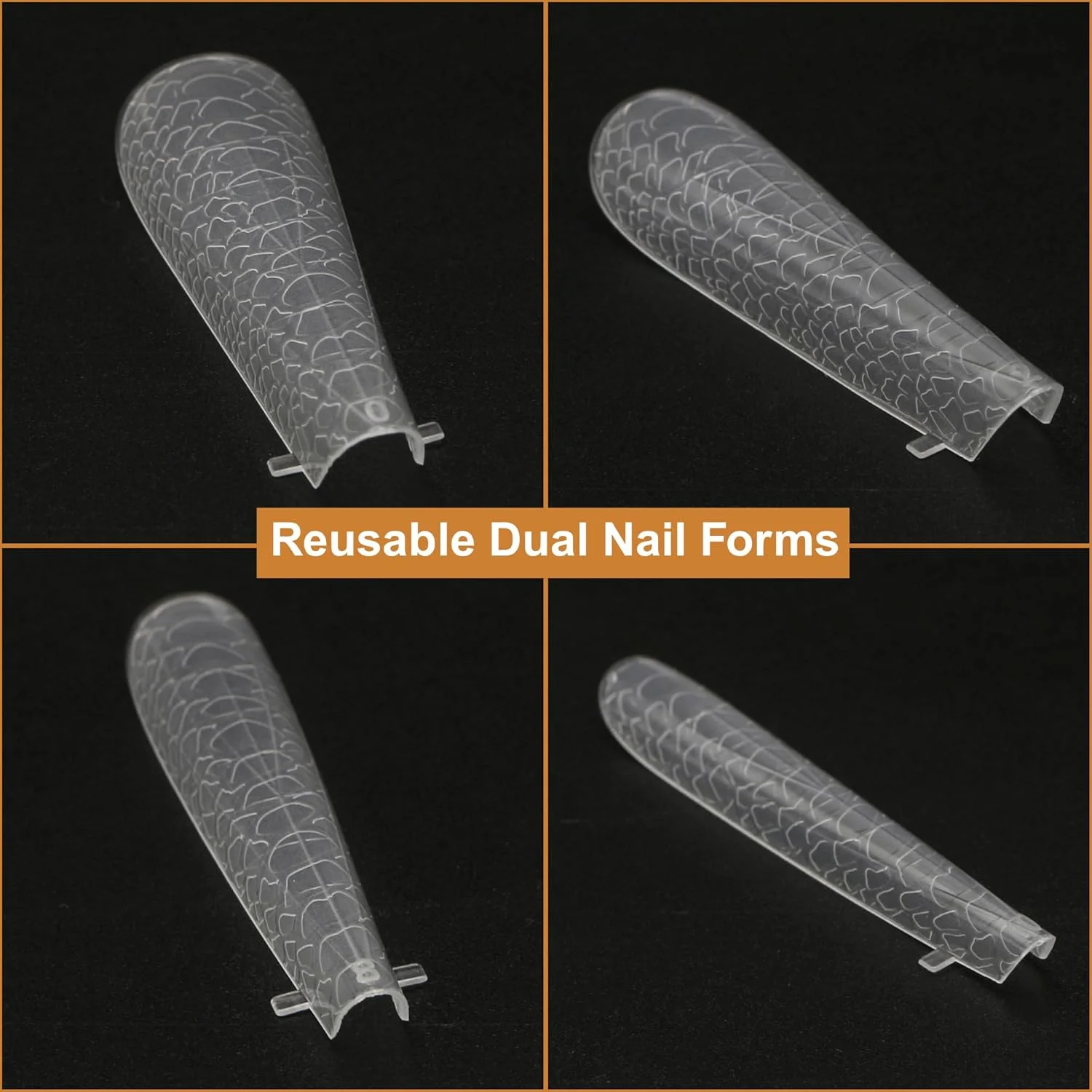 قالب های دوگانه ناخن گلوبال فشن - 120 عدد در 12 سایز، قالب های اکستنشن ناخن شفاف و قابل استفاده مجدد برای پلی ژل و بیلدر ژل، شبکه حکاکی شده شماره دار، شکل استیلتو C-Curve با جعبه نگهداری (مربعی، شفاف) قالب های دوگانه ناخن گلوبال فشن - 120 عدد در 12 سایز، قالب های اکستنشن ناخن شفاف و قابل استفاده مجدد برای پلی ژل و بیلدر ژل، شبکه حکاکی شده شماره دار، شکل استیلتو C-Curve با جعبه نگهداری (مربعی، شفاف)