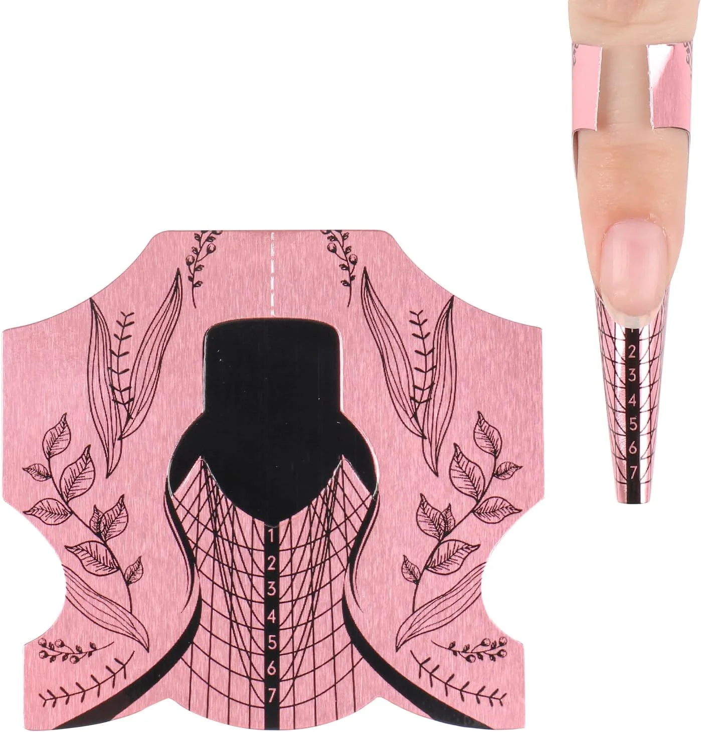 قالب ناخن 200 عددی YINGJEE، برچسب اکستنشن فرم ناخن، راهنمای نوک ناخن خود چسب، استیکرهای ناخن ژلی برای پلی ژل/اکستنشن/قالب های ناخن اکریلیک، تجهیزات طراحی ناخن برای سالن