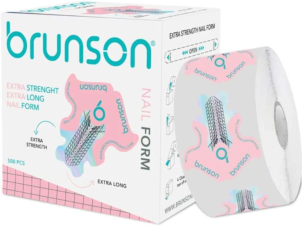 500 عدد فرم ناخن، فرم های اکستنشن ناخن، استیکرهای راهنمای ناخن برای فرم های ناخن اکریلیک، فرم های اکستنشن ناخن پروانه ای، نوک ناخن خود چسب برای هنر ناخن ژل UV اکریلیک، فرم های هنر ناخن، استیکر