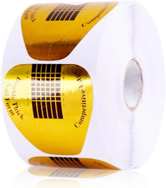 فرمر ناخن، رول 500 عددی اکستنشن ناخن برای ناخن های اکریلیک، جایگزین نوک ناخن خود چسب، راهنمای ناخن پلی ژل، قالب های برچسب ناخن، تجهیزات هنر منحنی یادگیری سازنده، سالن اسب طلایی