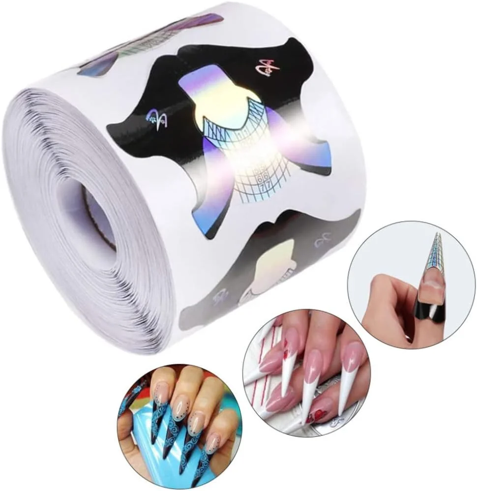 قالب های فرم ناخن سینی کاغذی راهنمای نوک هنر ناخن ابزار مانیکور 300 عددی، ابزار و لوازم ناخن، سایر ابزارهای ناخن