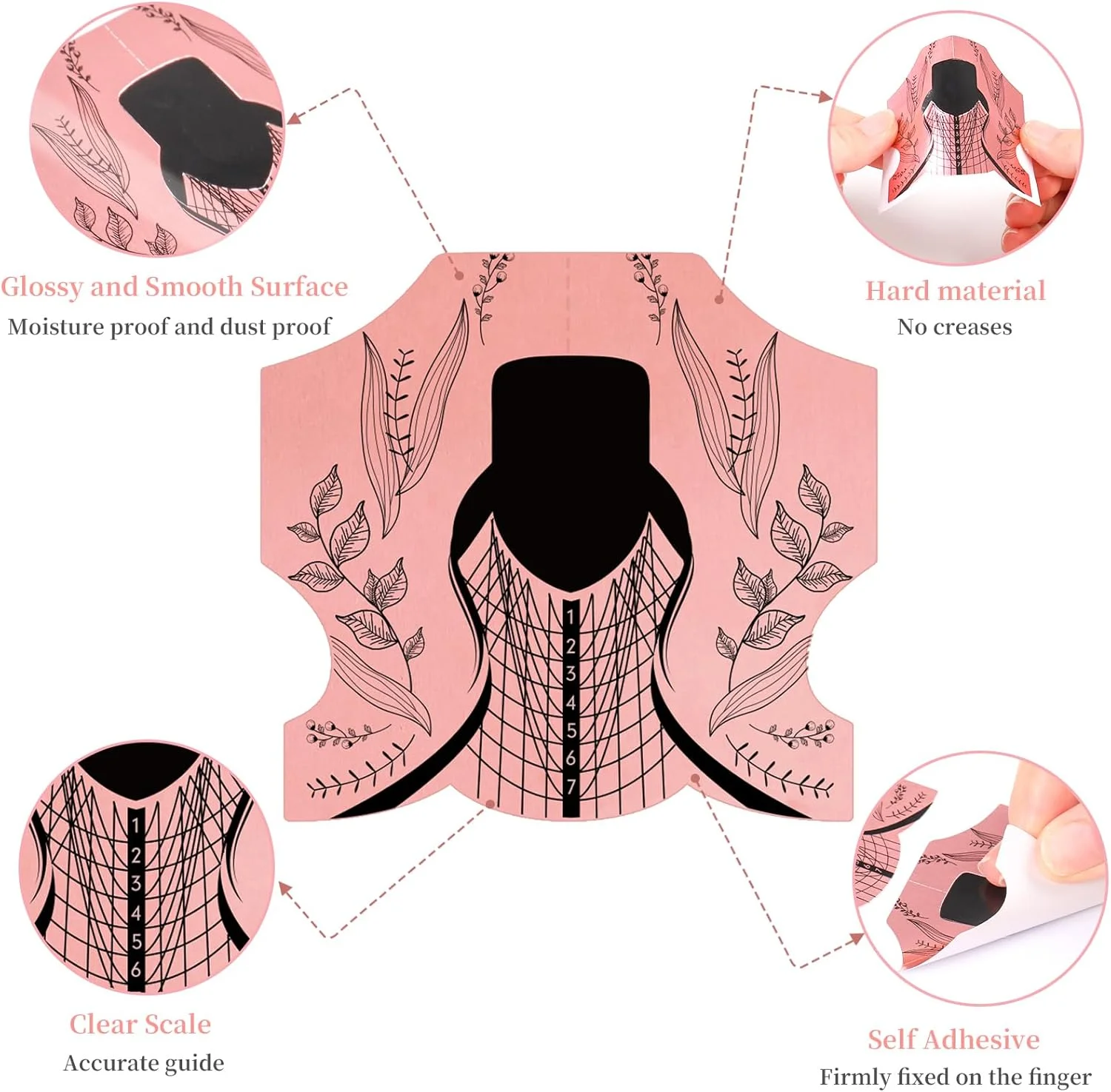 قالب ناخن 200 عددی YINGJEE، برچسب اکستنشن فرم ناخن، راهنمای نوک ناخن خود چسب، استیکرهای ناخن ژلی برای پلی ژل/اکستنشن/قالب های ناخن اکریلیک، تجهیزات طراحی ناخن برای سالن