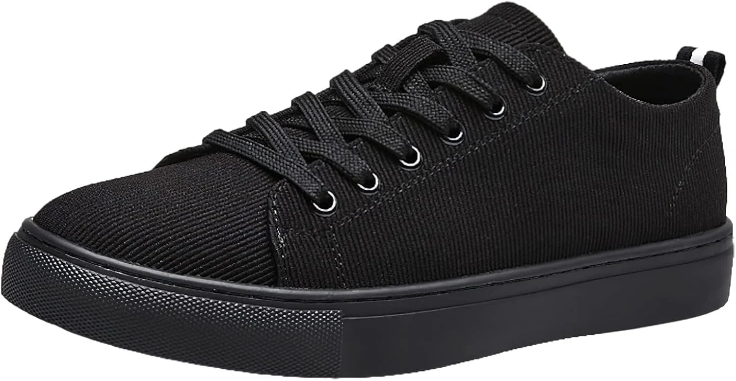 کفش مردانه آنوفر، کتانی مشکی یکدست بنددار، کفش ورزشی مد روز