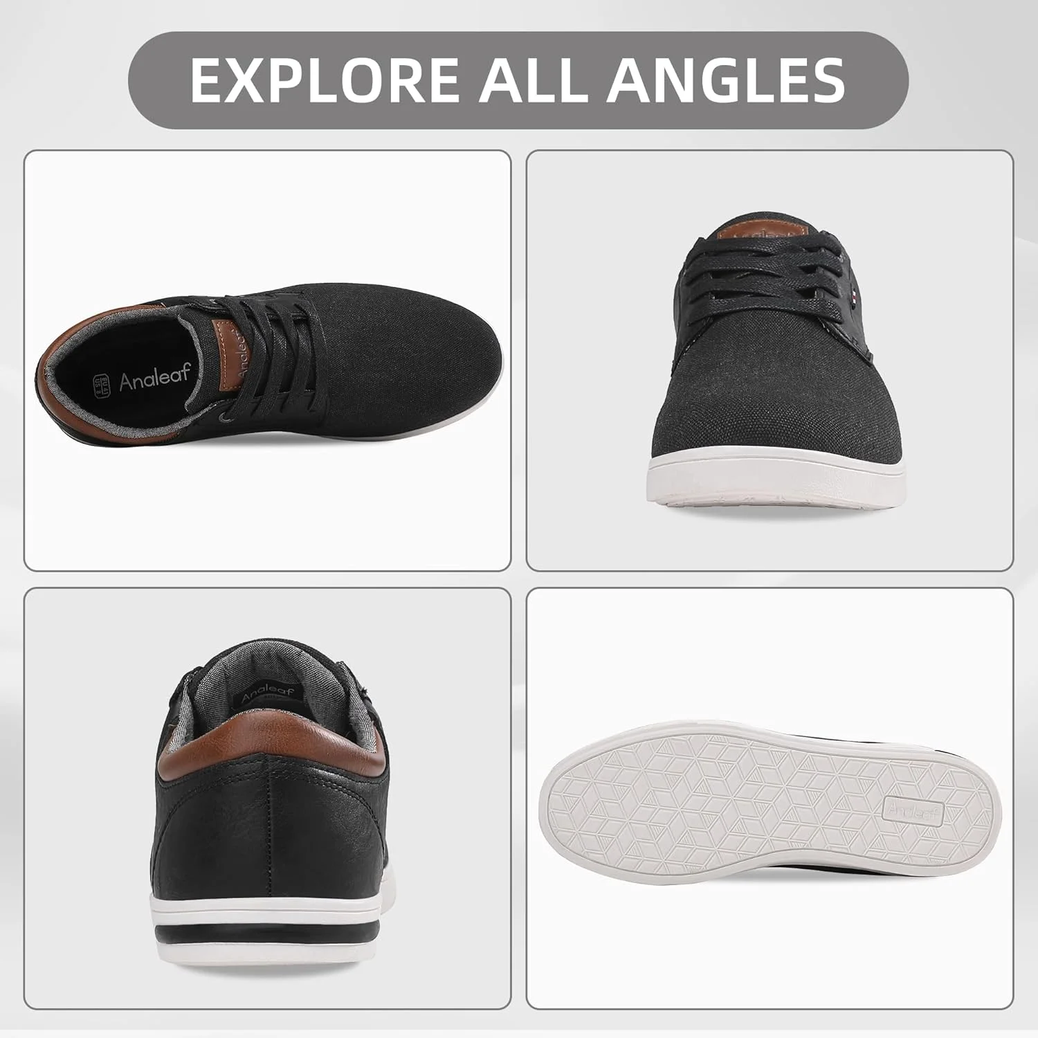 کفش های روزمره مردانه ANALEAF، کتانی های مد روز، آکسفورد های مجلسی، کفش های راحت