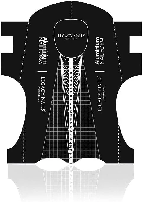 فرم های آلومینیومی طراحی ناخن 300 عددی Legacy Nails - تیپ های اکستنشن ناخن - فرم های ناخن برای ناخن های اکریلیک و ژل UV - خط شماره برای طول دقیق ناخن - مقیاس بسیار بزرگ. فرم های آلومینیومی طراحی ناخن 300 عددی Legacy Nails - تیپ های اکستنشن ناخن - فرم های ناخن برای ناخن های اکریلیک و ژل UV - خط شماره برای طول دقیق ناخن - مقیاس بسیار بزرگ.