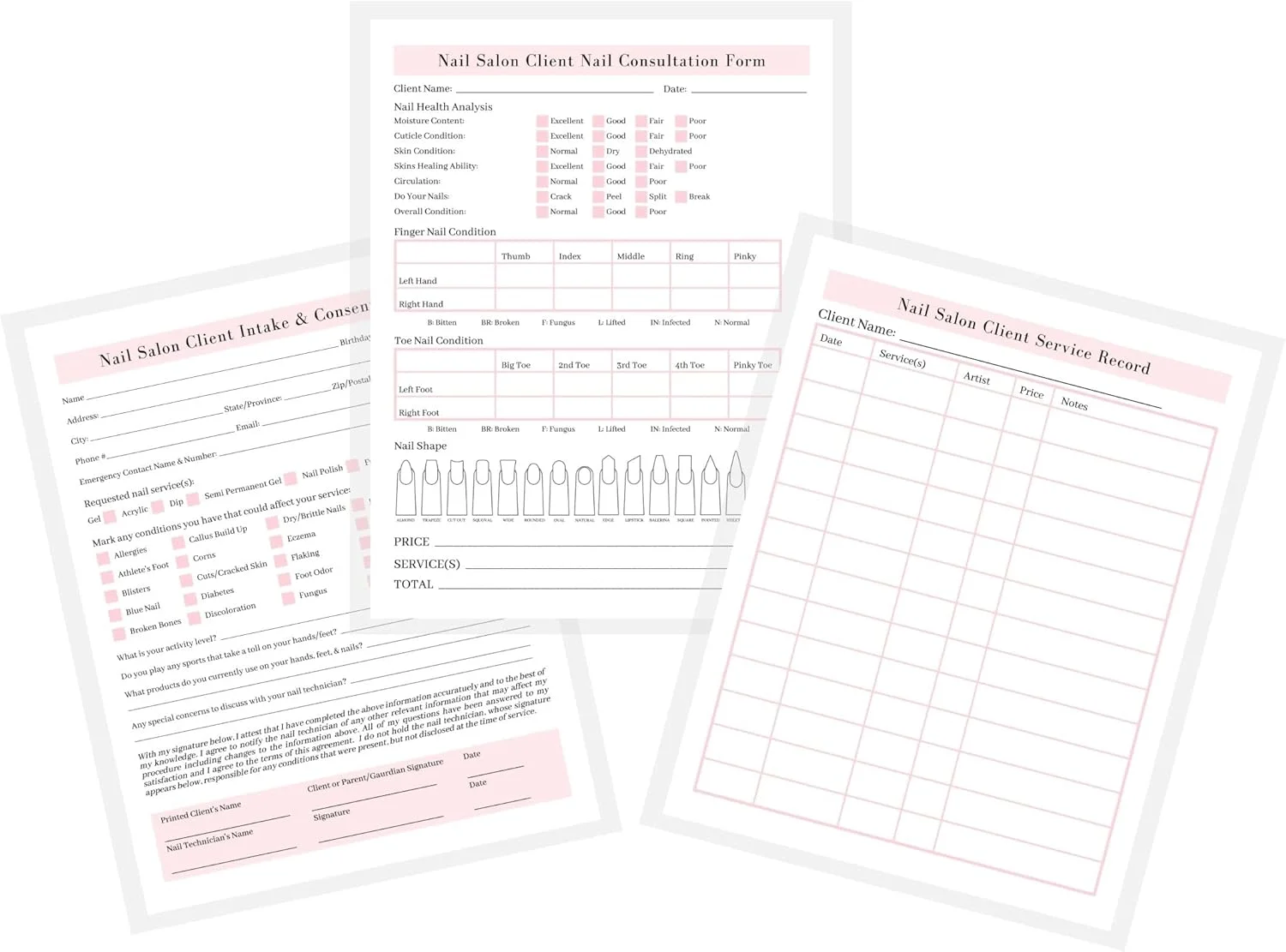 فرم پذیرش سالن ناخن Lashicorn، فرم وضعیت ناخن، فرم مراقبت های بعد | بسته 50 عددی | فرم سایز کاغذ 8.5x11 اینچ | لوازم سالن ناخن | 25 فرم پذیرش/وضعیت ناخن و 25 فرم ثبت خدمات مشتری فرم پذیرش سالن ناخن Lashicorn، فرم وضعیت ناخن، فرم مراقبت های بعد | بسته 50 عددی | فرم سایز کاغذ 8.5x11 اینچ | لوازم سالن ناخن | 25 فرم پذیرش/وضعیت ناخن و 25 فرم ثبت خدمات مشتری
