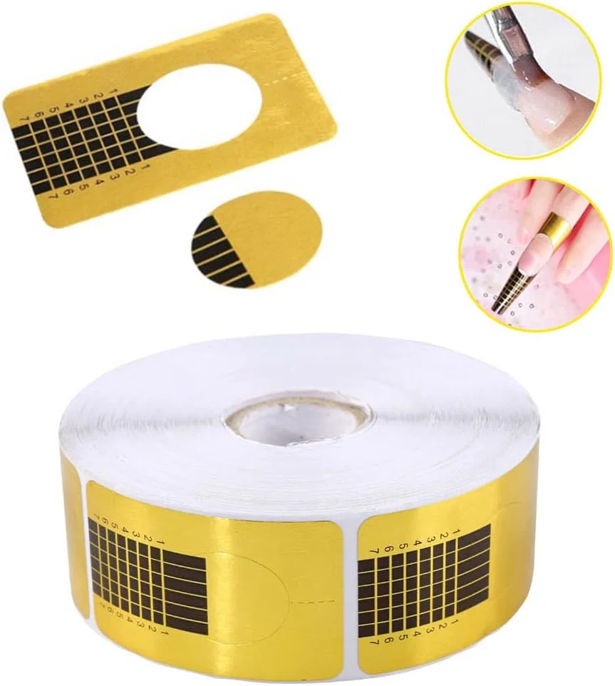 KUAZIVI 500 عدد فرم طلایی اکستنشن ناخن، راهنمای شکل دهی ناخن KUAZIVI 500 عدد فرم طلایی اکستنشن ناخن، راهنمای شکل دهی ناخن