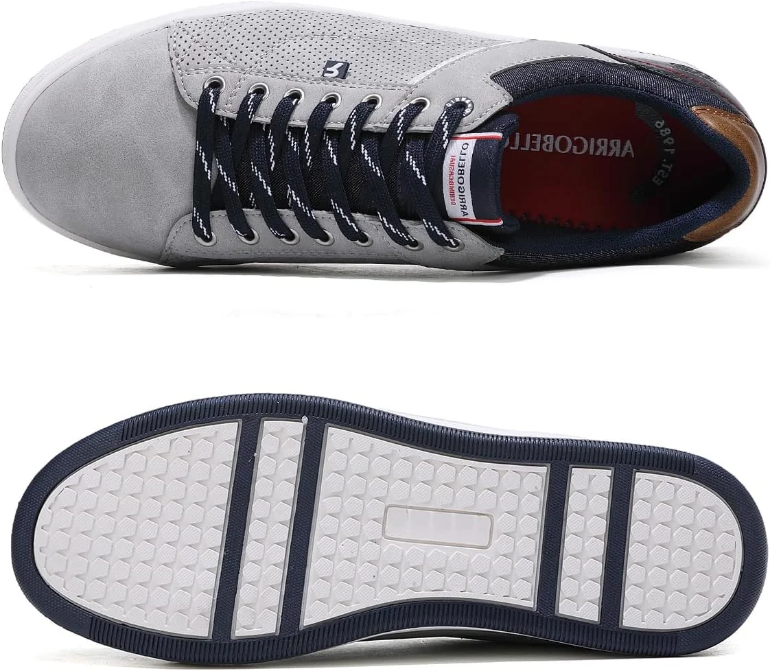 کفش های روزمره مردانه آریگو بلو، کتانی چرمی، کفش های ورزشی مد روز، مناسب برای پیاده روی و استایل کلاسیک، سایز 41-46