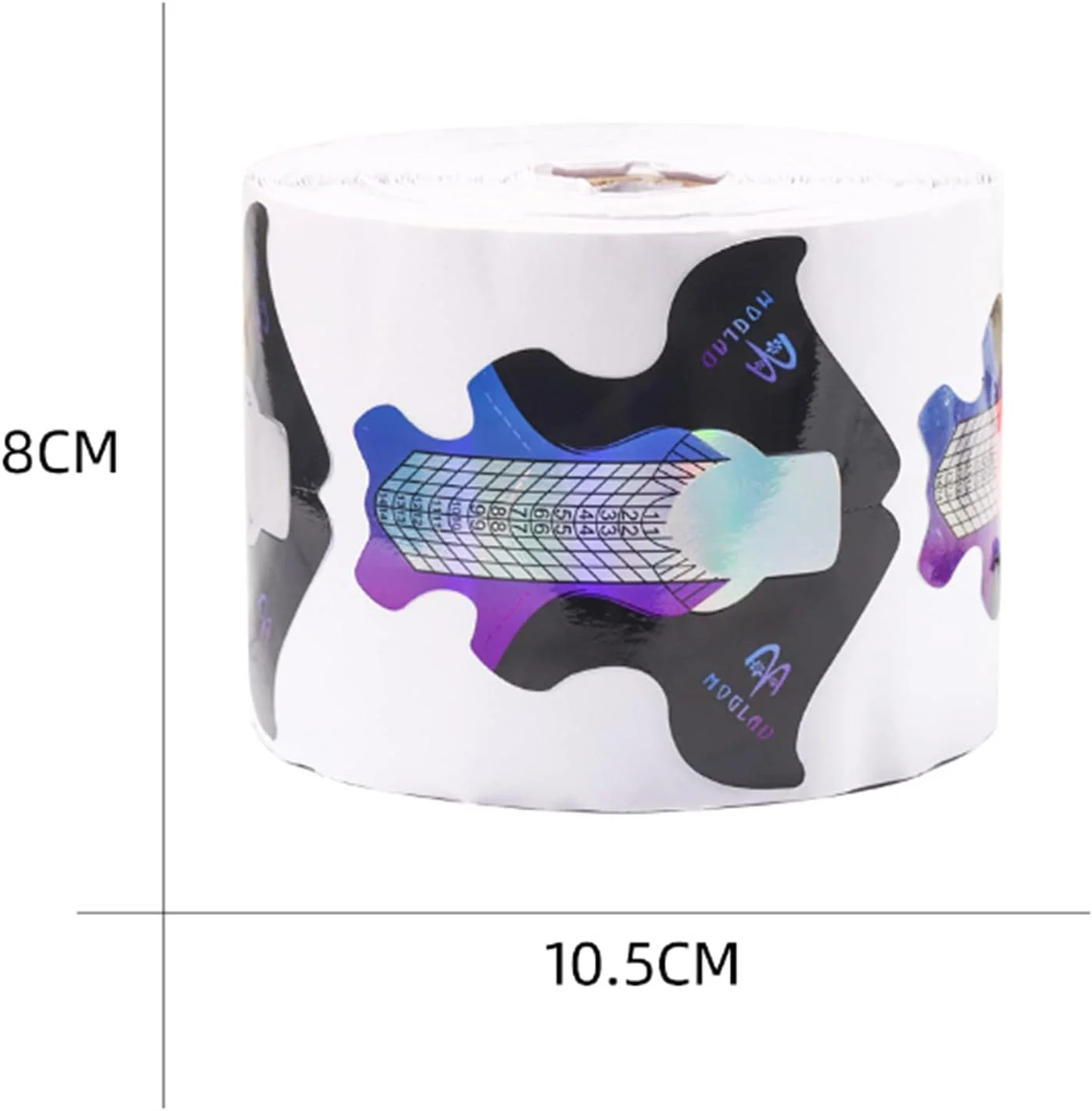 لابیموس 300 عدد فرم ناخن، راهنمای نوک ناخن، برچسب، چسب، ضد گرد و غبار، کاغذ فرم اکستنشن ناخن، ابزار ناخن