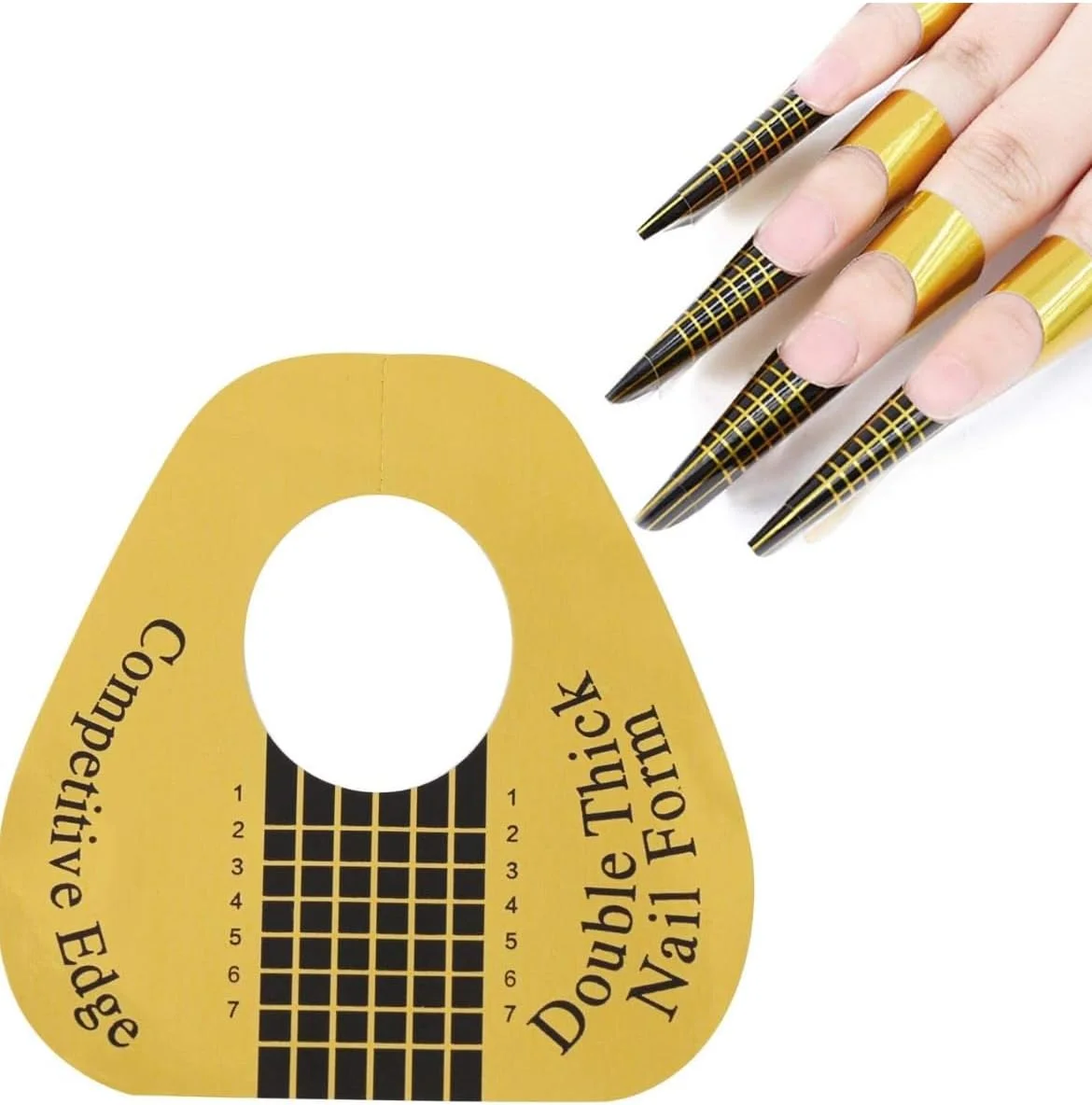 500 عدد فرم ناخن بلند OSYA برای ناخن های اکریلیک، فرم های ضخیم اکستنشن ناخن، فرم های کاغذی ناخن اکریلیک برای ناخن ژلی، استیکرهای فرم دهنده ناخن با شماره های مشخص شده