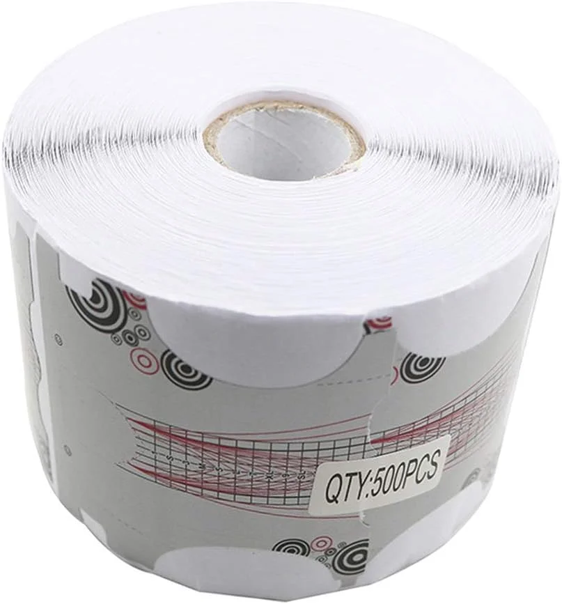 قالب ناخن زالاتی 500 عددی، استیکر، کاغذ نگهدارنده اکستنشن، دارای شماره راهنما برای طراحی ناخن با ژل و اکریلیک