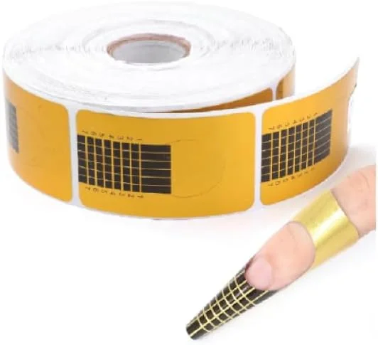 استیکرهای فرم ناخن، طلایی، 500 عدد، ابزارهای اکستنشن و شکل دهی