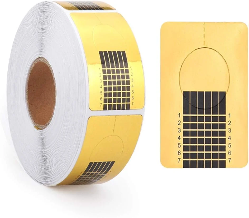 استیکر طراحی ناخن Store2508، 500 عدد فرم ناخن برای ناخن های اکریلیک، فرم های ژل ناخن پلی، راهنمای نوک اکستنشن ناخن، برچسب کاغذی برای سالن ژل طراحی ناخن