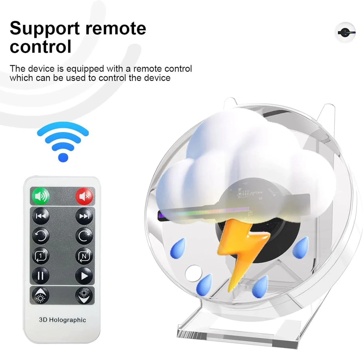 پروژکتور هولوگرام سه بعدی ZXFGF-KFUYR، فن، علامت LED رومیزی، دستگاه نمایش تبلیغاتی پخش کننده لامپ هولوگرافی، کنترل از راه دور