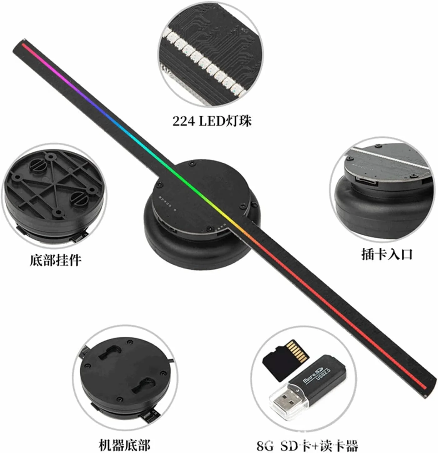 فن هولوگرام سه بعدی ZAIED، دستگاه تبلیغاتی هولوگرافی سه بعدی 42 سانتی متری، پروژکتور فن چرخشی، تصویربرداری سه بعدی معلق، تصویربرداری 384 لامپ، وضوح HD و مصرف برق پایین (رنگ: T40 Hd) فن هولوگرام سه بعدی ZAIED، دستگاه تبلیغاتی هولوگرافی سه بعدی 42 سانتی متری، پروژکتور فن چرخشی، تصویربرداری سه بعدی معلق، تصویربرداری 384 لامپ، وضوح HD و مصرف برق پایین (رنگ: T40 Hd)