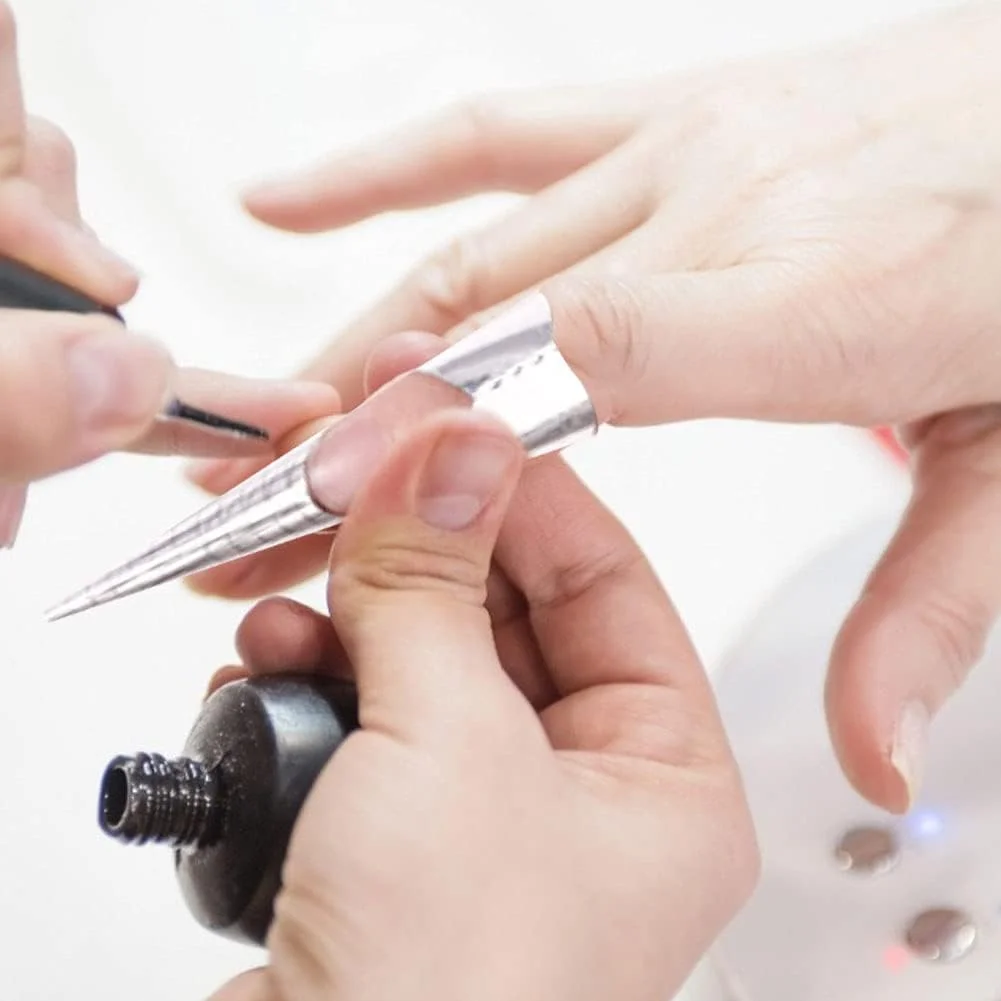 500 عدد استیکر فرم طراحی ناخن، راهنمای اکستنشن مانیکور، سینی های کاغذی، ابزارهای مراقبت و مانیکور DIY