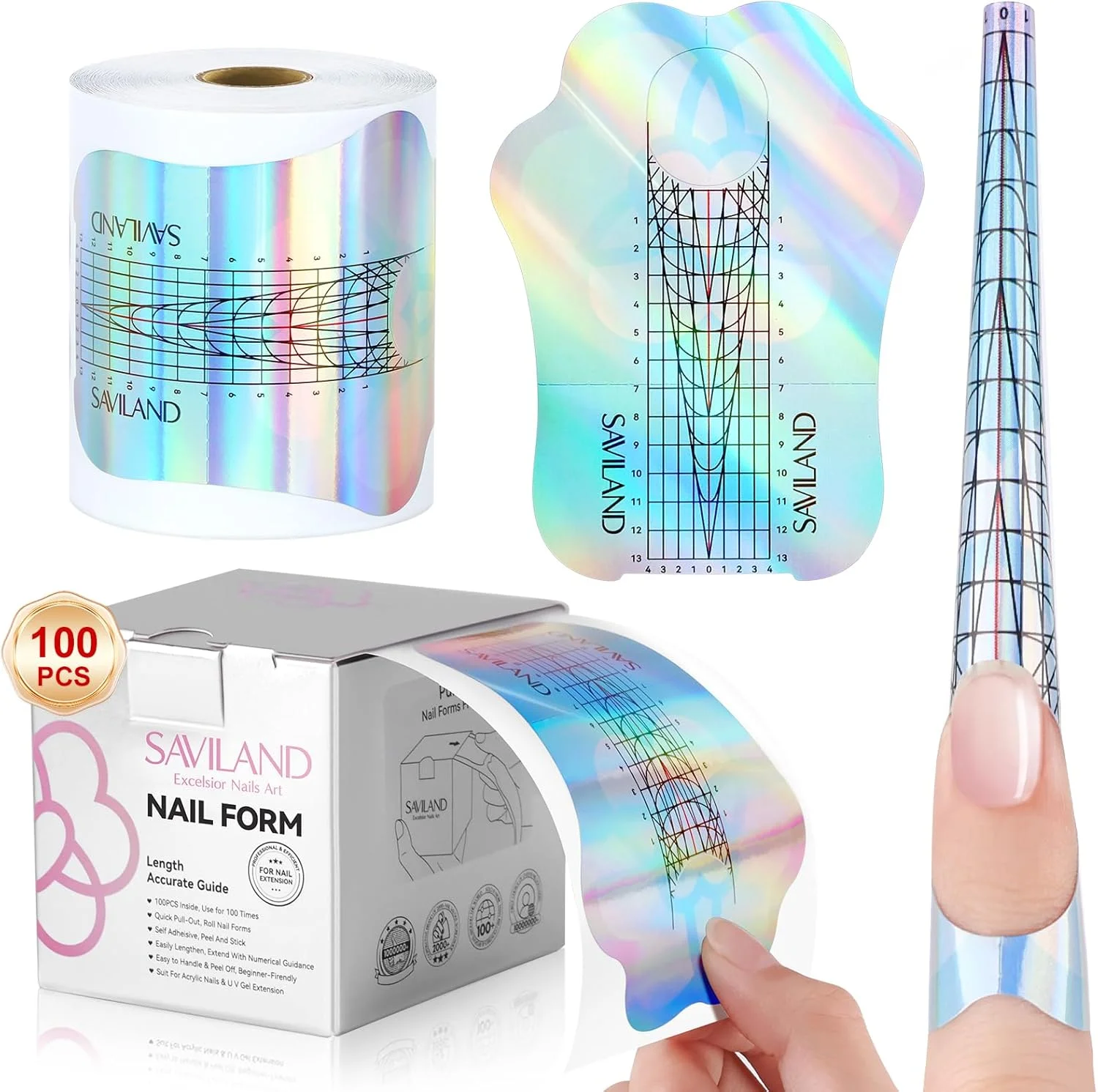 فرمر ناخن 100 عددی ساویلند: فرمرهای بلند حرفه ای برای اکستنشن ناخن، فرمر کاغذی محکم، استنسیل مدل ناخن خود چسب برای طراحی ناخن، فرمر ناخن ژل پلی، مناسب برای ناخن های اکریلیک و ژل بیلدر فرمر ناخن 100 عددی ساویلند: فرمرهای بلند حرفه ای برای اکستنشن ناخن، فرمر کاغذی محکم، استنسیل مدل ناخن خود چسب برای طراحی ناخن، فرمر ناخن ژل پلی، مناسب برای ناخن های اکریلیک و ژل بیلدر