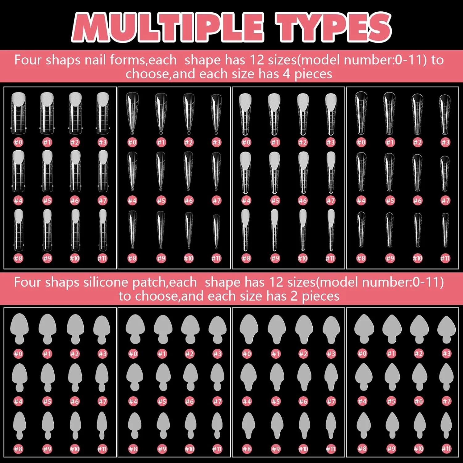 قالب های دوگانه ناخن Rukoy 288 عددی، قالب های ناخن فرانسوی سیلیکونی برای اکستنشن ژل ناخن پلی، پوشش کامل نوک ناخن اکریلیک، 4 نوع قالب ناخن و استیکرهای سیلیکونی قابل استفاده مجدد برای اکستنشن مانیکور قالب های دوگانه ناخن Rukoy 288 عددی، قالب های ناخن فرانسوی سیلیکونی برای اکستنشن ژل ناخن پلی، پوشش کامل نوک ناخن اکریلیک، 4 نوع قالب ناخن و استیکرهای سیلیکونی قابل استفاده مجدد برای اکستنشن مانیکور