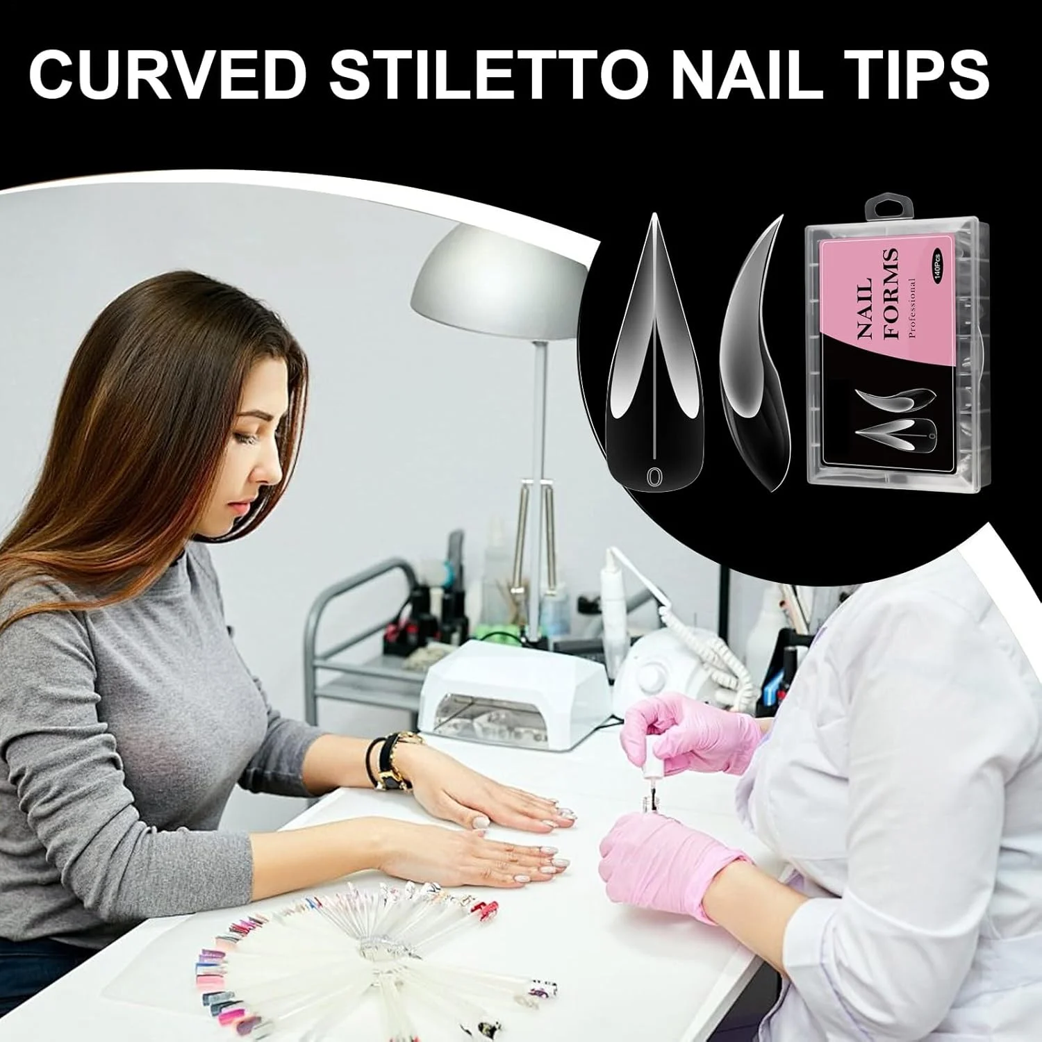 قالب های ناخن پنجه ای، قالب ناخن برای ژل مجسمه سازی | قالب های هنری شکل دهی اکستنشن ناخن، لوازم جانبی مانیکور برای سفر کاری خانگی و مدرسه