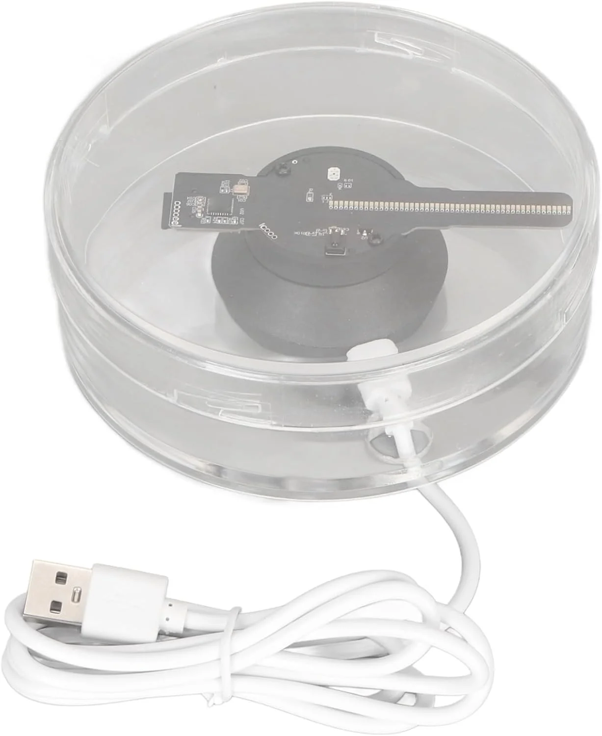 فن هولوگرام سه بعدی Yunir، فن LED هولوگرافی سه بعدی WiFi با قاب محافظ شفاف، بلندگوهای داخلی، کنترل از راه دور، نمایشگر تبلیغاتی برای فروشگاه، بار، دفتر