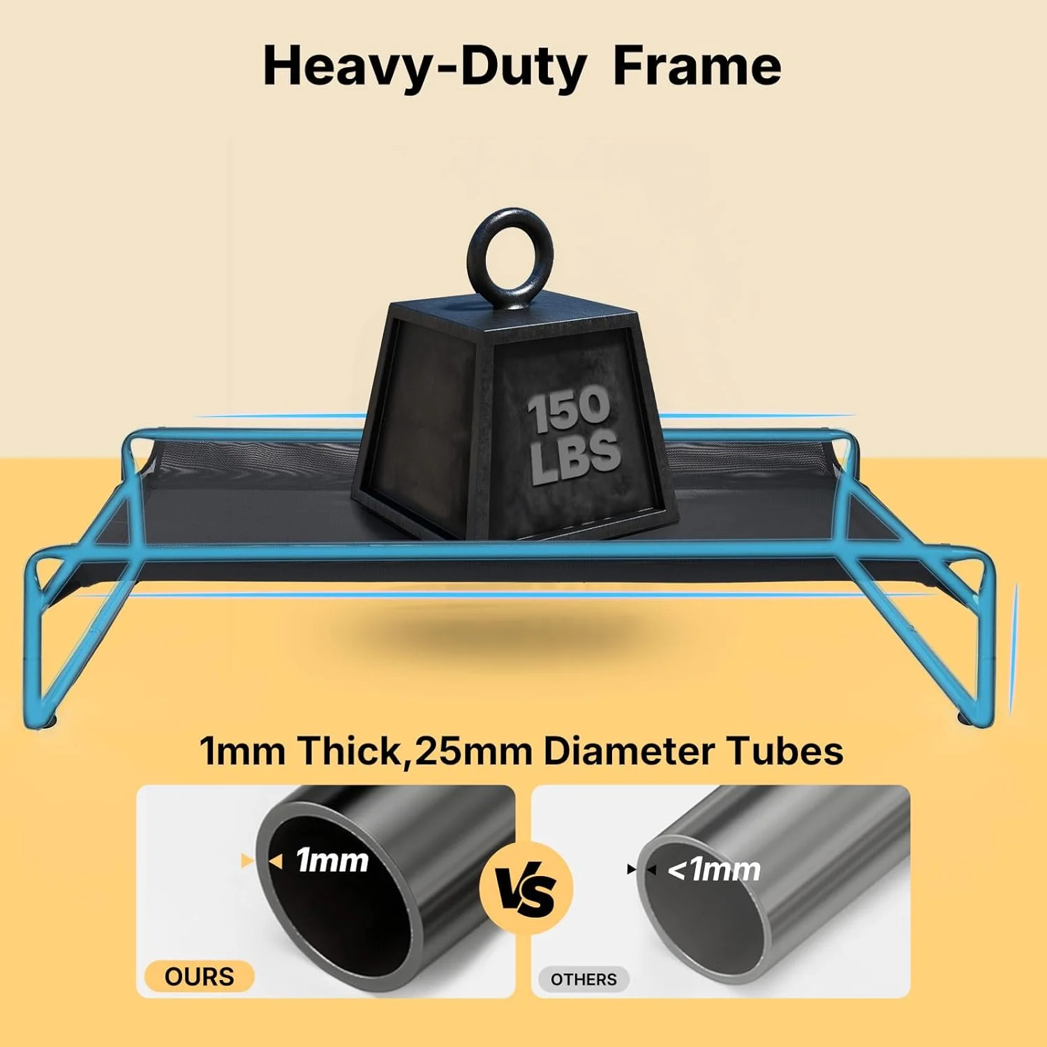 تخت سگ مرتفع خنک کننده اصلی Veehoo، تختخواب سگ گاردن مرتفع در فضای باز برای سگ های بزرگ، تخت حیوانات خانگی ایستاده مقاوم در برابر جویدن با توری قابل شستشو و تنفسی، پایه های بدون لغزش برای داخل و خارج از منزل، بزرگ، مشکی تخت سگ مرتفع خنک کننده اصلی Veehoo، تختخواب سگ گاردن مرتفع در فضای باز برای سگ های بزرگ، تخت حیوانات خانگی ایستاده مقاوم در برابر جویدن با توری قابل شستشو و تنفسی، پایه های بدون لغزش برای داخل و خارج از منزل، بزرگ، مشکی