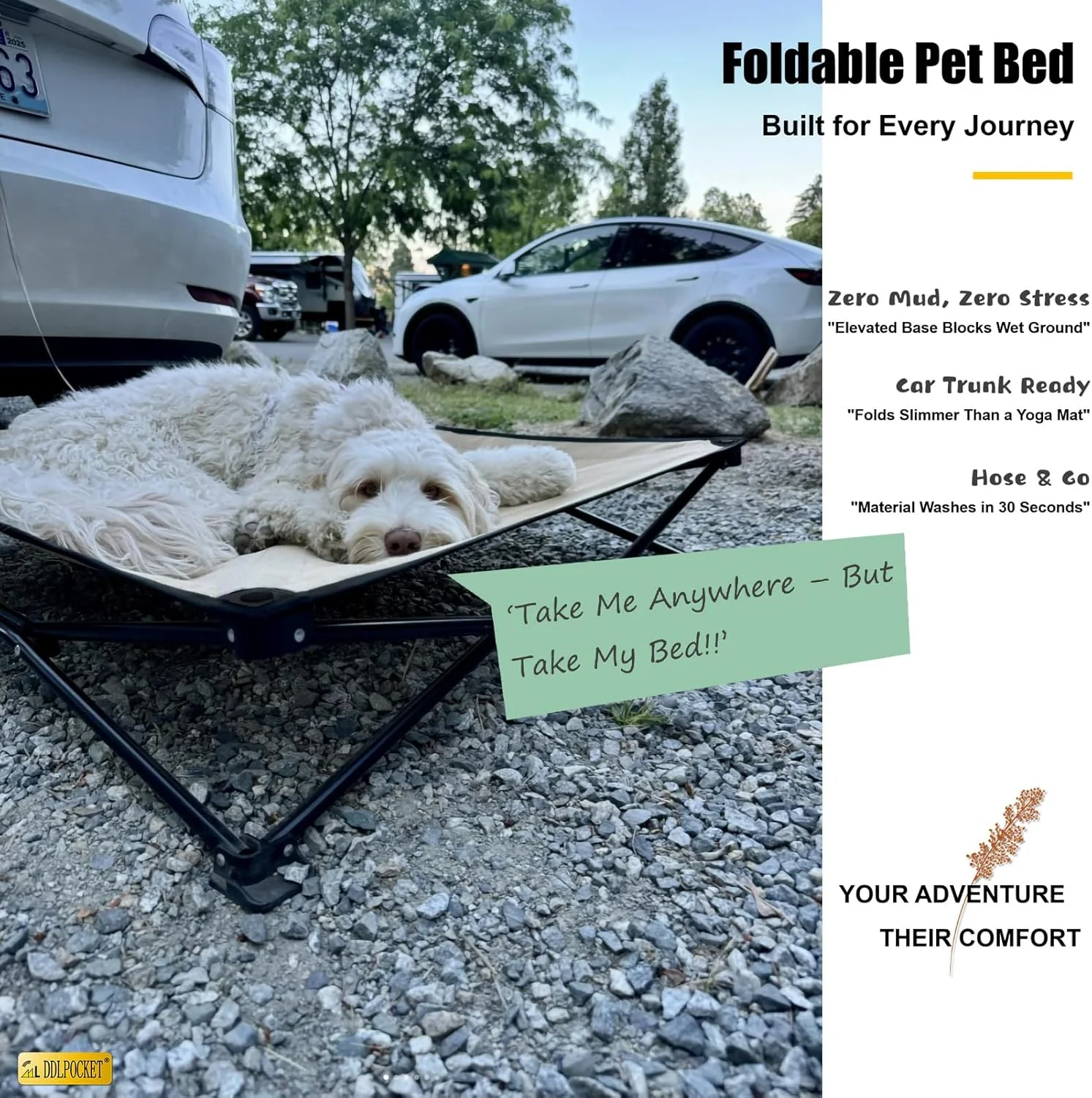 تخت خواب تاشو و قابل شستشوی حیوانات خانگی L DDLPOCKET - تخت سگ توری قابل تنفس، ضد لغزش و قابل حمل با قاب فلزی، سبک و با نگهداری آسان برای استفاده در داخل و خارج از منزل (بزرگ 74 سانتی متری، روشن) تخت خواب تاشو و قابل شستشوی حیوانات خانگی L DDLPOCKET - تخت سگ توری قابل تنفس، ضد لغزش و قابل حمل با قاب فلزی، سبک و با نگهداری آسان برای استفاده در داخل و خارج از منزل (بزرگ 74 سانتی متری، روشن)