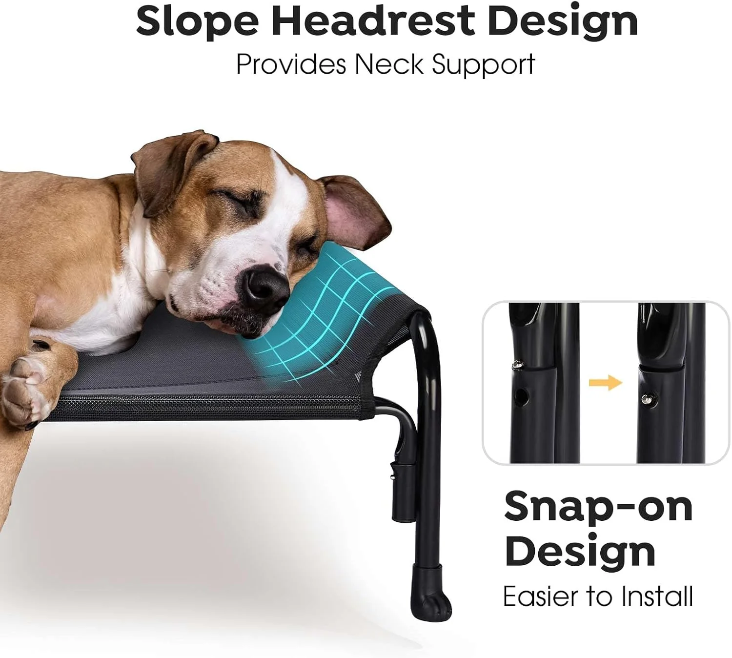 تخت سگ مرتفع خنک کننده Veehoo، تختخواب تاشو سگ در فضای باز برای سگ های خیلی بزرگ، تخت حیوانات خانگی مقاوم در برابر جویدن با توری قابل شستشو و تنفسی، پایه های ضد لغزش برای داخل و خارج از منزل، خیلی بزرگ، مشکی تخت سگ مرتفع خنک کننده Veehoo، تختخواب تاشو سگ در فضای باز برای سگ های خیلی بزرگ، تخت حیوانات خانگی مقاوم در برابر جویدن با توری قابل شستشو و تنفسی، پایه های ضد لغزش برای داخل و خارج از منزل، خیلی بزرگ، مشکی