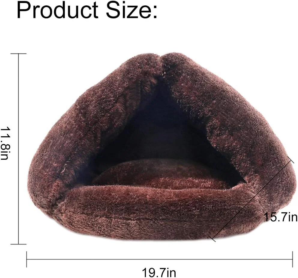 تخت خواب گرمایشی خودکار مخملی حیوانات خانگی SISROL، غار گربه، چادر حیوانات خانگی، تخت غاری، کیسه خواب راحت گربه، تشک چرت زدن برای حیوانات خانگی زمستانی، گربه ها، سگ های کوچک، توله سگ ها و بچه گربه ها، بادوام، راحت، خاکستری قابل شستشو