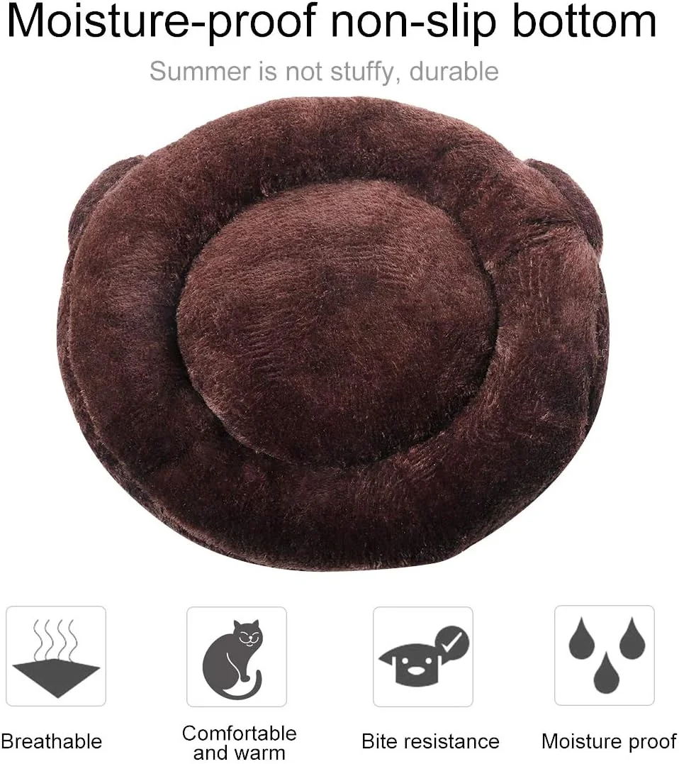 تخت خواب گرمایشی خودکار مخملی حیوانات خانگی SISROL، غار گربه، چادر حیوانات خانگی، تخت غاری، کیسه خواب راحت گربه، تشک چرت زدن برای حیوانات خانگی زمستانی، گربه ها، سگ های کوچک، توله سگ ها و بچه گربه ها، بادوام، راحت، خاکستری قابل شستشو