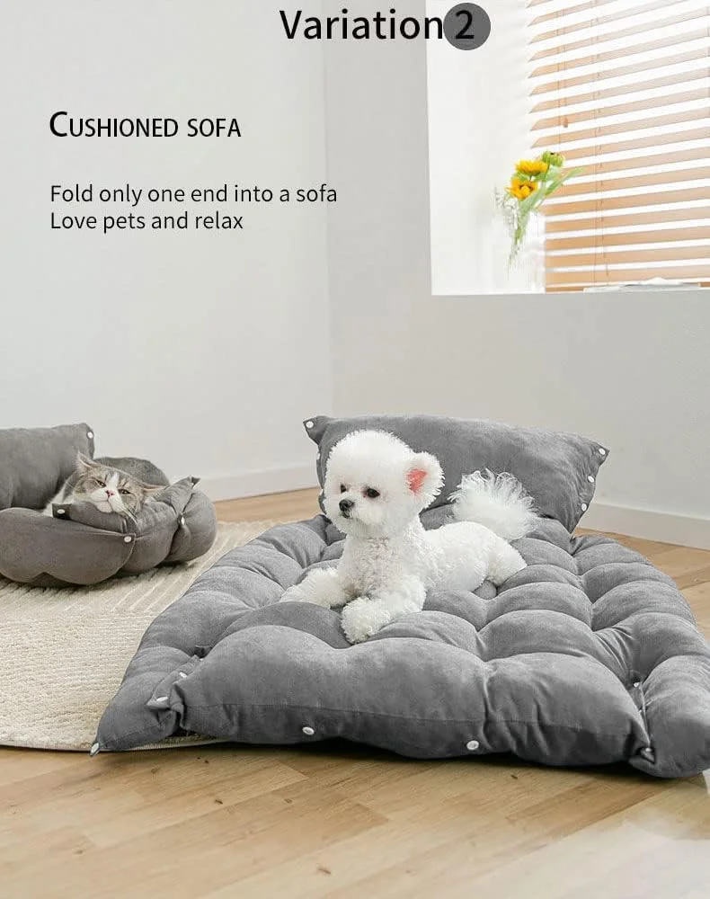 تخت خواب تاشو سگ مناسب فصل تابستان، لانه سگ تغییر شکل دهنده 3 در 1، تخت خواب چند منظوره حیوانات خانگی، تشک نرم و راحت حیوانات خانگی، برای گربه ها و سگ های کوچک، متوسط و بزرگ، مناسب چهار فصل (متوسط، خاکستری) تخت خواب تاشو سگ مناسب فصل تابستان، لانه سگ تغییر شکل دهنده 3 در 1، تخت خواب چند منظوره حیوانات خانگی، تشک نرم و راحت حیوانات خانگی، برای گربه ها و سگ های کوچک، متوسط و بزرگ، مناسب چهار فصل (متوسط، خاکستری)
