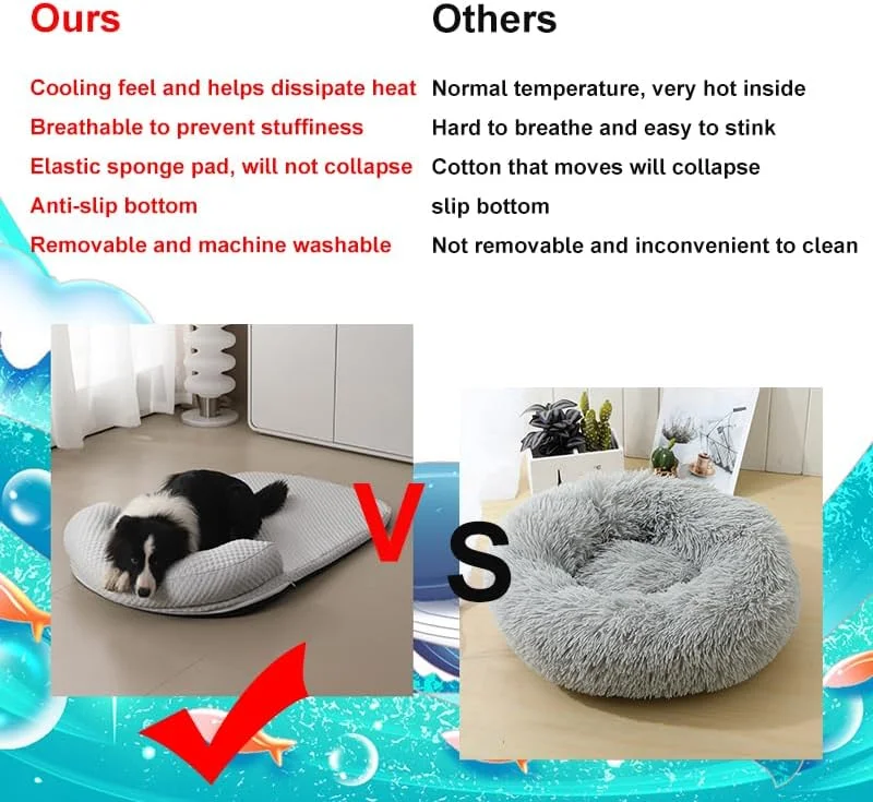 تخت سگ XALOVEF، تخت بزرگ سگ با جنس خنک، تشک حیوانات خانگی تنفسی برای هوای گرم، مناسب برای سگ های متوسط و بزرگ، دارای کف ضد لغزش و ضد آب، قابل شستشو در ماشین لباسشویی (آبی، 65 * 50 سانتی متر) تخت سگ XALOVEF، تخت بزرگ سگ با جنس خنک، تشک حیوانات خانگی تنفسی برای هوای گرم، مناسب برای سگ های متوسط و بزرگ، دارای کف ضد لغزش و ضد آب، قابل شستشو در ماشین لباسشویی (آبی، 65 * 50 سانتی متر)