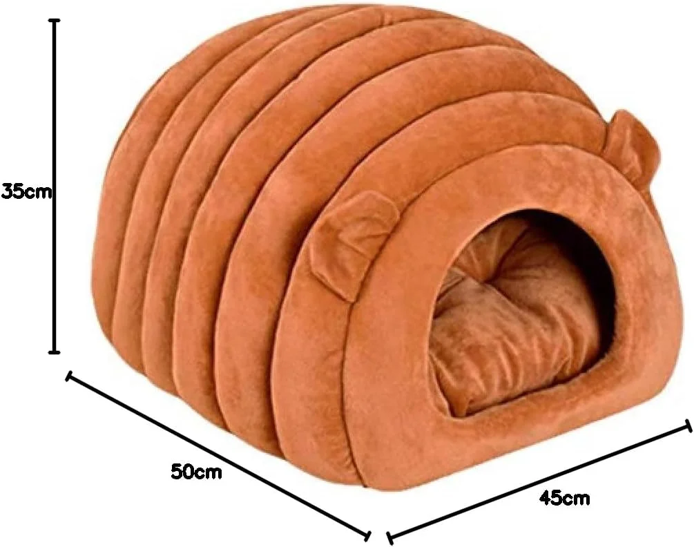 تخت خواب گربه WSSSH مدل کرم ابریشم، خانه سگ و گربه، تخت خواب نرم حیوانات خانگی، قابل شستشو، مناسب برای سگ ها و گربه های کوچک - قهوه ای تخت خواب گربه WSSSH مدل کرم ابریشم، خانه سگ و گربه، تخت خواب نرم حیوانات خانگی، قابل شستشو، مناسب برای سگ ها و گربه های کوچک - قهوه ای