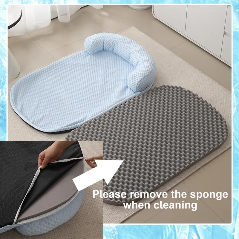 تخت سگ XALOVEF، تخت بزرگ سگ با جنس خنک، تشک حیوانات خانگی تنفسی برای هوای گرم، مناسب برای سگ های متوسط و بزرگ، دارای کف ضد لغزش و ضد آب، قابل شستشو در ماشین لباسشویی (آبی، 65 * 50 سانتی متر) تخت سگ XALOVEF، تخت بزرگ سگ با جنس خنک، تشک حیوانات خانگی تنفسی برای هوای گرم، مناسب برای سگ های متوسط و بزرگ، دارای کف ضد لغزش و ضد آب، قابل شستشو در ماشین لباسشویی (آبی، 65 * 50 سانتی متر)