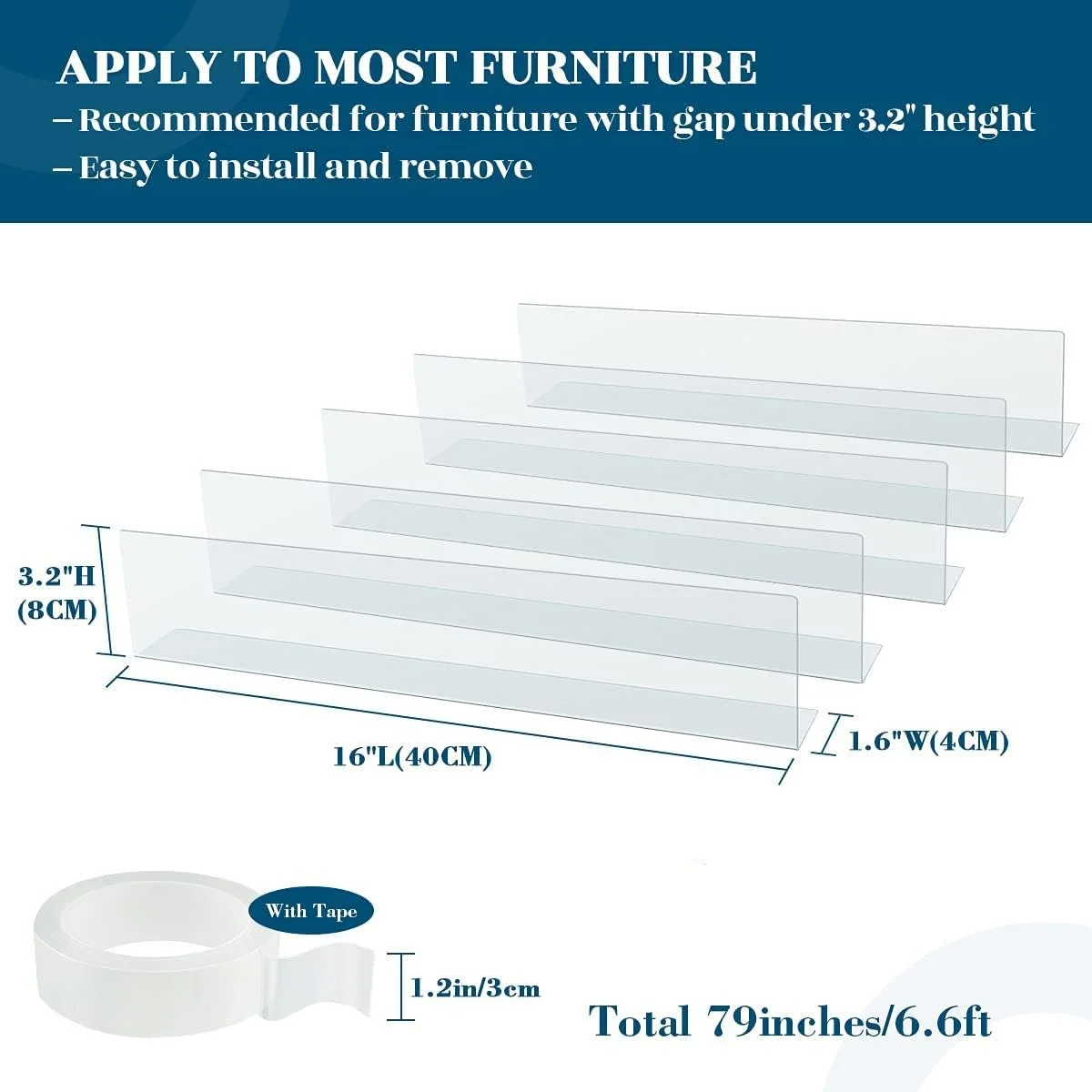 مسدود کننده زیر مبل فروشگاه سفید برای حیوانات خانگی، سپر شکاف، مسدود کننده اسباب بازی برای مبلمان، متوقف کننده سگ و گربه، PVC ایمنی قابل تنظیم شفاف، مسدود کننده اسباب بازی برای مانع تخت مبل با چسب قوی/8+1 مسدود کننده زیر مبل فروشگاه سفید برای حیوانات خانگی، سپر شکاف، مسدود کننده اسباب بازی برای مبلمان، متوقف کننده سگ و گربه، PVC ایمنی قابل تنظیم شفاف، مسدود کننده اسباب بازی برای مانع تخت مبل با چسب قوی/8+1