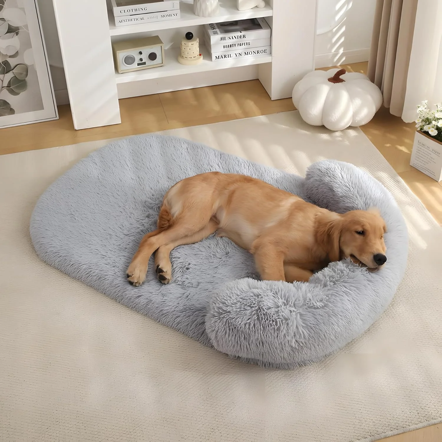 تخت خواب سگ قابل شستشو، تخت های لوکس و نرم برای قفس سگ، پد راحت برای لانه، تشک خواب ضد لغزش حیوانات خانگی برای نژادهای سگ بزرگ، خیلی بزرگ، متوسط و کوچک، 101.6 سانتی متر در 76.2 سانتی متر، خاکستری