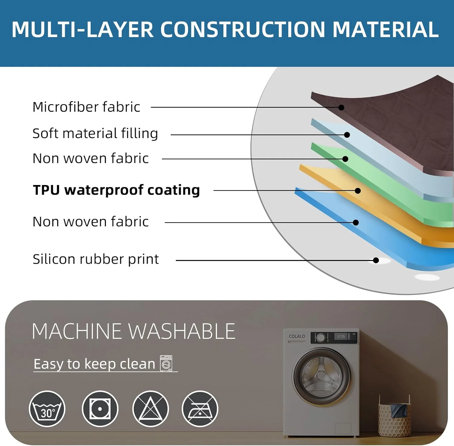 روکش ضد آب تخت سگ، پتوی ضد لغزش محافظ مبلمان مبل برای سگ گربه (قهوه ای، 132x208 سانتی متر) روکش ضد آب تخت سگ، پتوی ضد لغزش محافظ مبلمان مبل برای سگ گربه (قهوه ای، 132x208 سانتی متر)