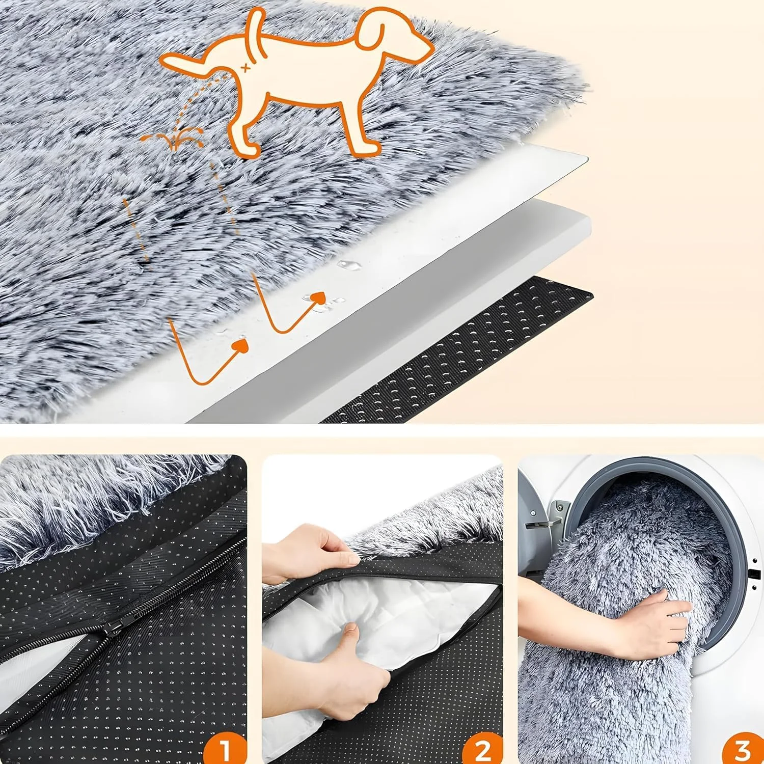 تخت خواب سگ قابل شستشو، تخت های لوکس و نرم برای قفس سگ، پد راحت برای لانه، تشک خواب ضد لغزش حیوانات خانگی برای نژادهای سگ بزرگ، خیلی بزرگ، متوسط و کوچک، 101.6 سانتی متر در 76.2 سانتی متر، خاکستری تخت خواب سگ قابل شستشو، تخت های لوکس و نرم برای قفس سگ، پد راحت برای لانه، تشک خواب ضد لغزش حیوانات خانگی برای نژادهای سگ بزرگ، خیلی بزرگ، متوسط و کوچک، 101.6 سانتی متر در 76.2 سانتی متر، خاکستری