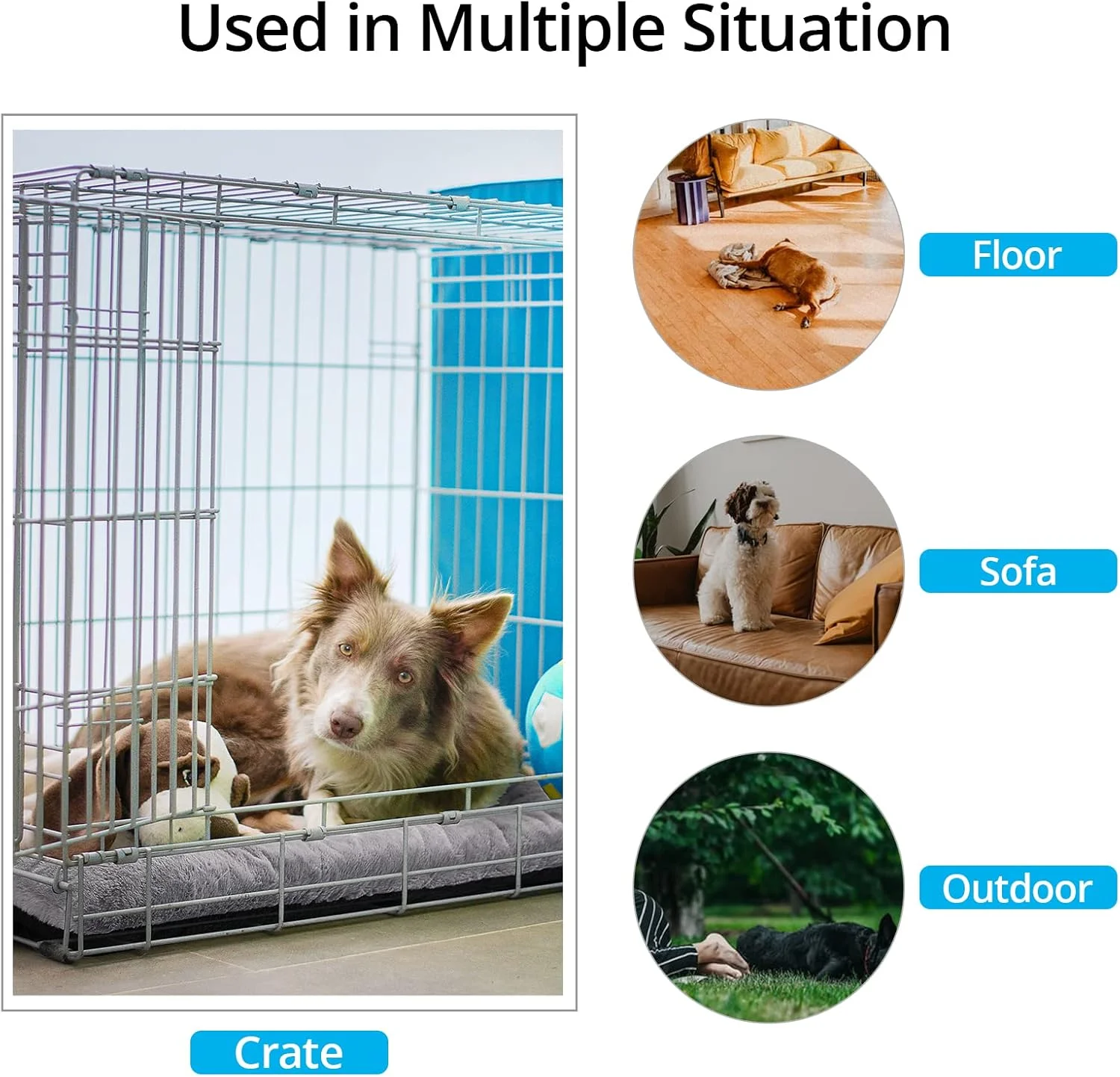 پد باکس سگ VERZEY مناسب برای باکس فلزی سگ های بزرگ، پد باکس فوق العاده نرم و قابل شستشو و ضد لغزش برای سگ ها، تشک خواب راحت، خاکستری 42 اینچ پد باکس سگ VERZEY مناسب برای باکس فلزی سگ های بزرگ، پد باکس فوق العاده نرم و قابل شستشو و ضد لغزش برای سگ ها، تشک خواب راحت، خاکستری 42 اینچ