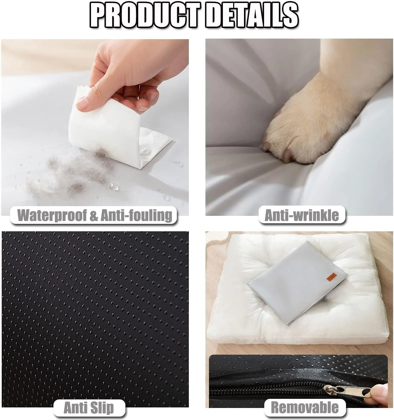 تخت سگ، 80 * 60 * 11 سانتی متر، تخت سگ ضد آب با روکش قابل جابجایی و شستشو، با پد پرکننده سنگین، تشک تخت حیوانات خانگی مناسب برای گربه ها، سگ های کوچک و متوسط و گربه (خاکستری) تخت سگ، 80 * 60 * 11 سانتی متر، تخت سگ ضد آب با روکش قابل جابجایی و شستشو، با پد پرکننده سنگین، تشک تخت حیوانات خانگی مناسب برای گربه ها، سگ های کوچک و متوسط و گربه (خاکستری)