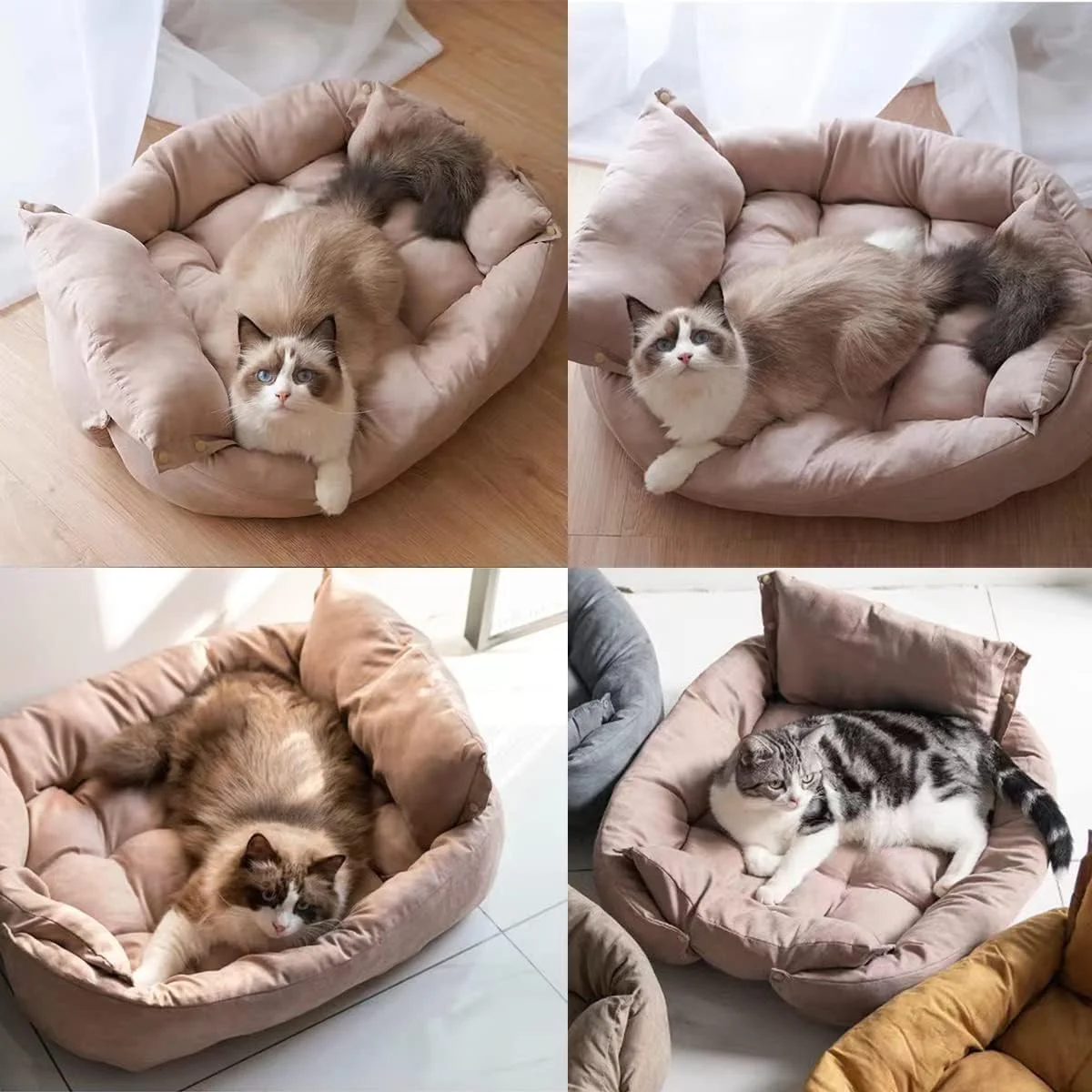 تخت خواب سگ 3 در 1 Velvaria، تخت ضد آب برای سگ های کوچک، متوسط و بزرگ، نرم و راحت، لانه حیوانات خانگی چند منظوره برای گربه های داخل خانه (صورتی نوردیک، M) تخت خواب سگ 3 در 1 Velvaria، تخت ضد آب برای سگ های کوچک، متوسط و بزرگ، نرم و راحت، لانه حیوانات خانگی چند منظوره برای گربه های داخل خانه (صورتی نوردیک، M)