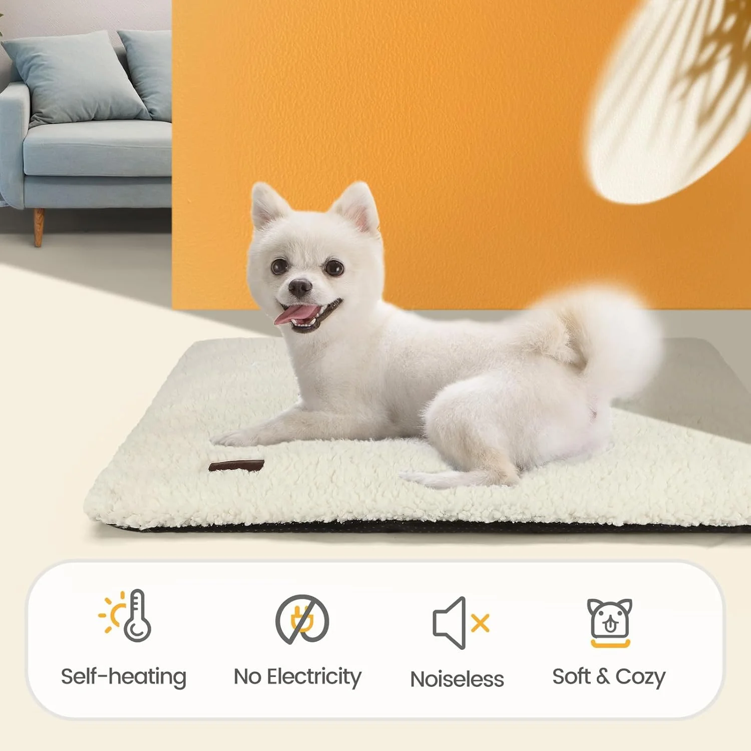 تخت خواب گرم کننده خودکار گربه، تشک گرم کننده خودکار سگ و گربه، 60 در 45 سانتی متر پد حرارتی فوق العاده گرم برای حیوانات خانگی داخل و خارج از منزل با روکش جداشدنی زیره ضد لغزش، پتو و بالشتک خواب حیوانات خانگی قابل شستشو تخت خواب گرم کننده خودکار گربه، تشک گرم کننده خودکار سگ و گربه، 60 در 45 سانتی متر پد حرارتی فوق العاده گرم برای حیوانات خانگی داخل و خارج از منزل با روکش جداشدنی زیره ضد لغزش، پتو و بالشتک خواب حیوانات خانگی قابل شستشو