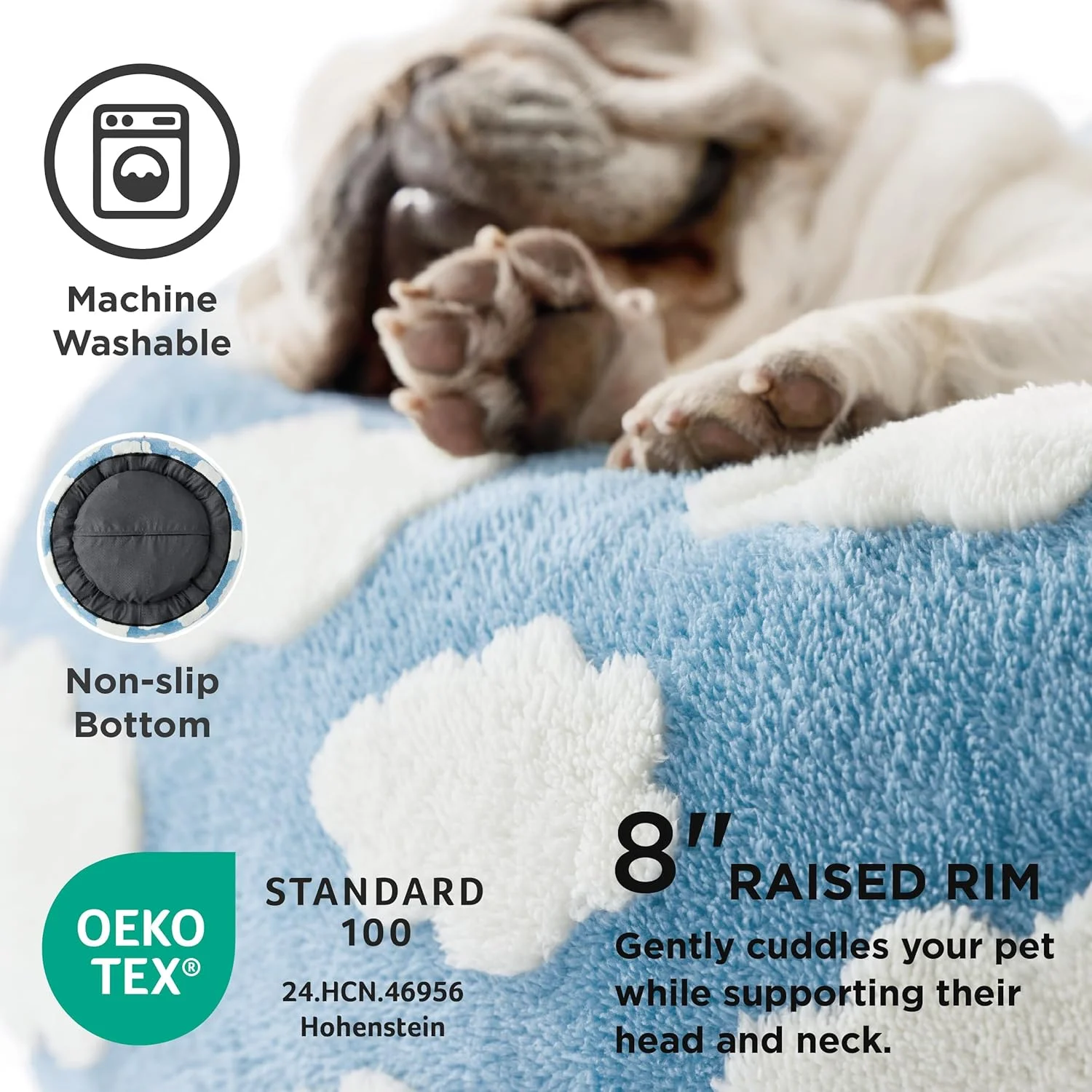 تخت خواب دوناتی کوچک سگ LE SURE - تخت خواب گرد گربه برای گربه های خانگی، تخت خواب آرامش بخش حیوانات خانگی، تخت خواب های مدرن و زیبا با پارچه مخمل خواب دار ژاکارد و زیره ضد لغزش، 30 اینچ، آبی تخت خواب دوناتی کوچک سگ LE SURE - تخت خواب گرد گربه برای گربه های خانگی، تخت خواب آرامش بخش حیوانات خانگی، تخت خواب های مدرن و زیبا با پارچه مخمل خواب دار ژاکارد و زیره ضد لغزش، 30 اینچ، آبی