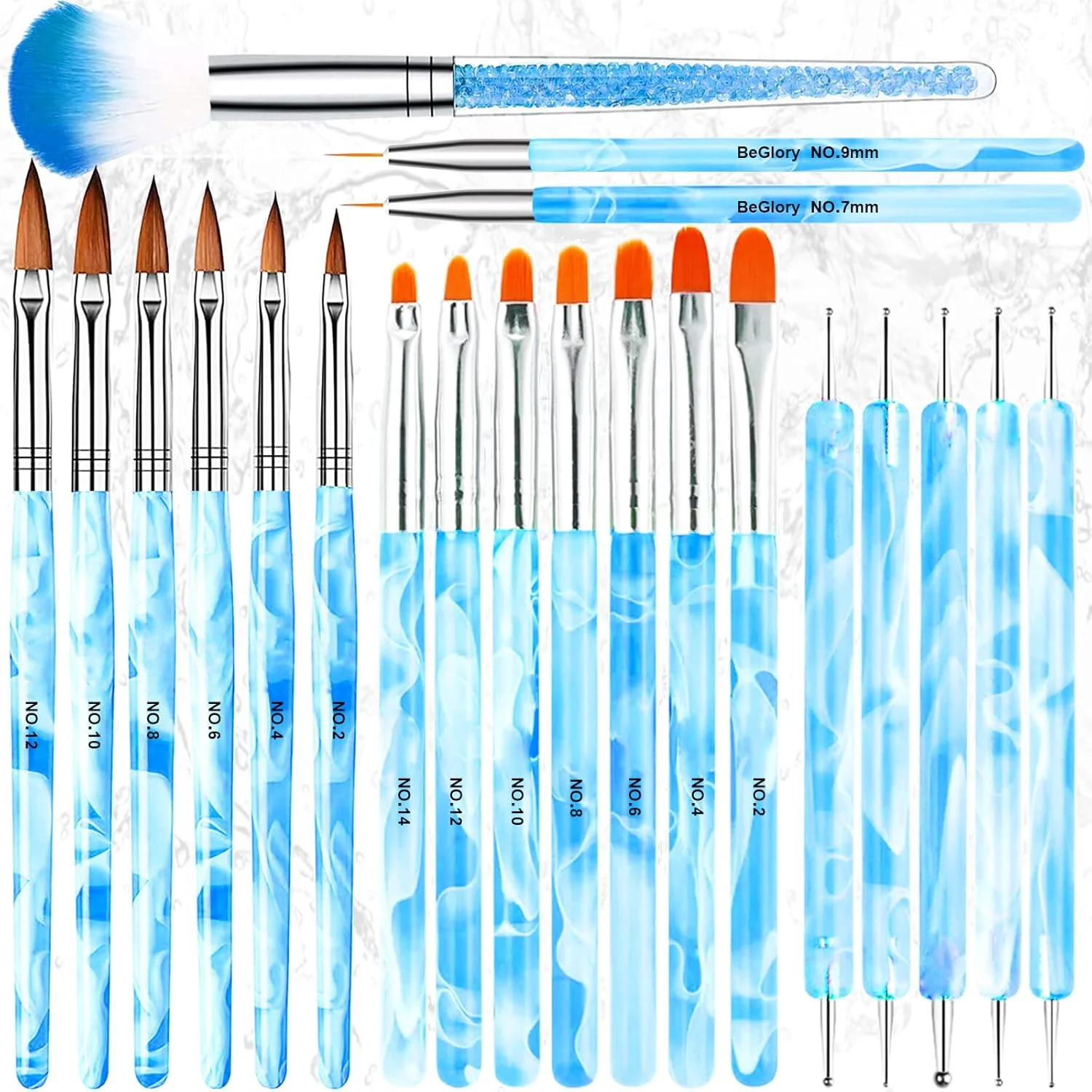 ست 21 عددی برس طراحی ناخن اکریلیک، قلم طراحی برس های اکریلیک برای ژل UV، قلم طراحی ناخن، برس های ژل اکستنشن پلی، قلم نقطه گذاری، قلم حکاکی، قلم نقاشی گل، مناسب برای استفاده خانگی و سالن (آبی) ست 21 عددی برس طراحی ناخن اکریلیک، قلم طراحی برس های اکریلیک برای ژل UV، قلم طراحی ناخن، برس های ژل اکستنشن پلی، قلم نقطه گذاری، قلم حکاکی، قلم نقاشی گل، مناسب برای استفاده خانگی و سالن (آبی)