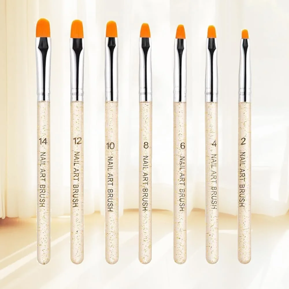 ست قلم موی ژل ناخن UV هفت عددی، قلم موی ژل اکستنشن پلی و ست قلم طراحی و ساخت نوک ناخن (شماره 2/4/6/8/10/12/14) ست قلم موی ژل ناخن UV هفت عددی، قلم موی ژل اکستنشن پلی و ست قلم طراحی و ساخت نوک ناخن (شماره 2/4/6/8/10/12/14)