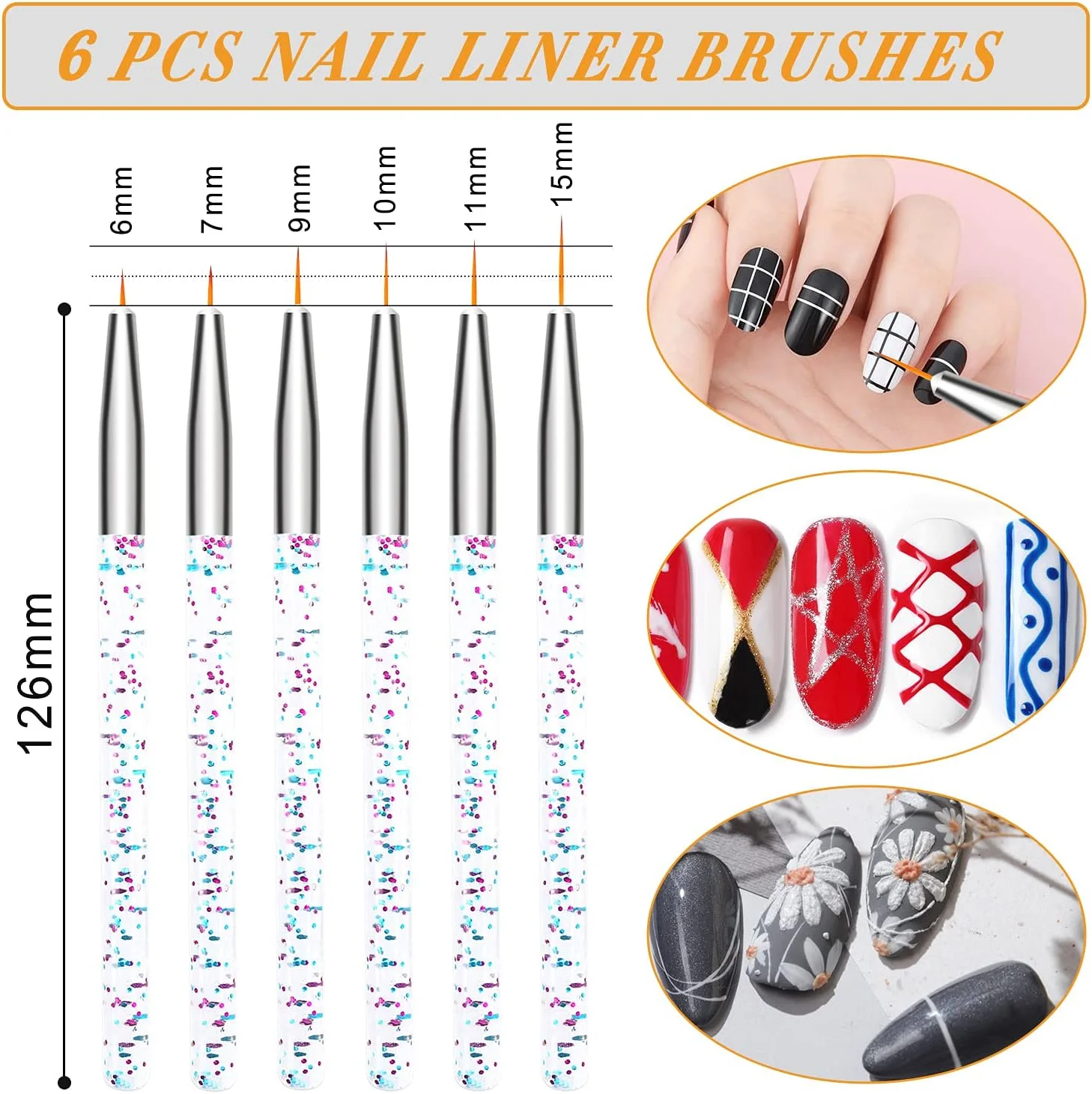 ست قلم موی ناخن اکریلیک AROIC شامل 28 قطعه، شامل 7 عدد قلم موی طراحی ناخن ژل UV، 6 عدد قلم موی اکستنشن ناخن سه بعدی، 5 عدد قلم داتینگ دو طرفه برای طراحی ناخن DIY با جعبه سفید، رنگارنگ ست قلم موی ناخن اکریلیک AROIC شامل 28 قطعه، شامل 7 عدد قلم موی طراحی ناخن ژل UV، 6 عدد قلم موی اکستنشن ناخن سه بعدی، 5 عدد قلم داتینگ دو طرفه برای طراحی ناخن DIY با جعبه سفید، رنگارنگ